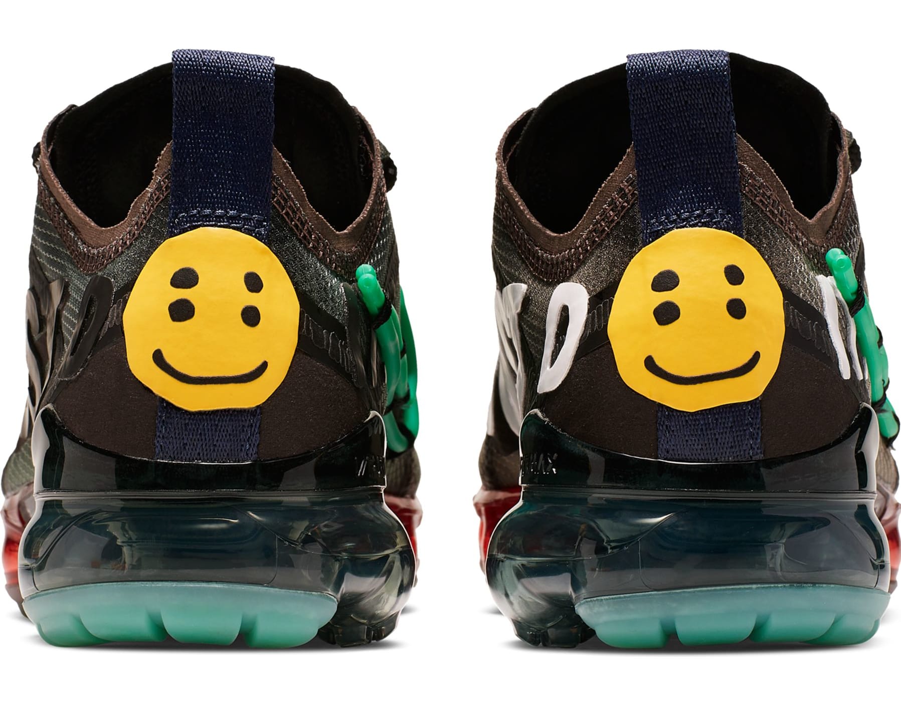 nike shoes with smiley face on back