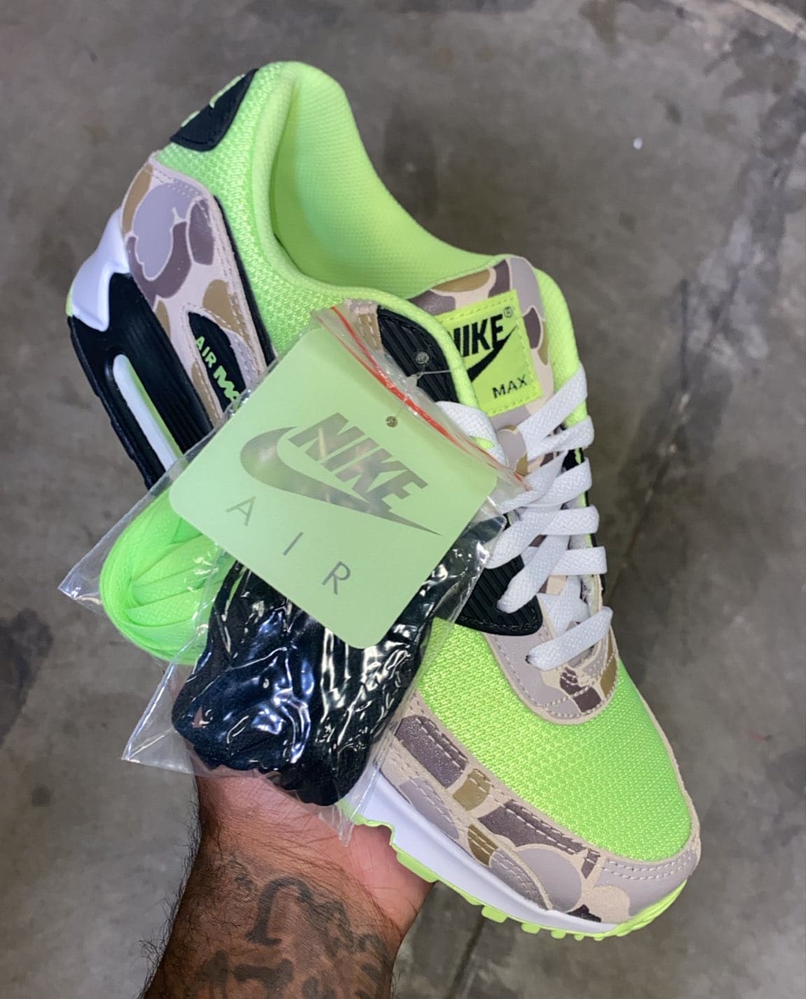 lime green camo air max