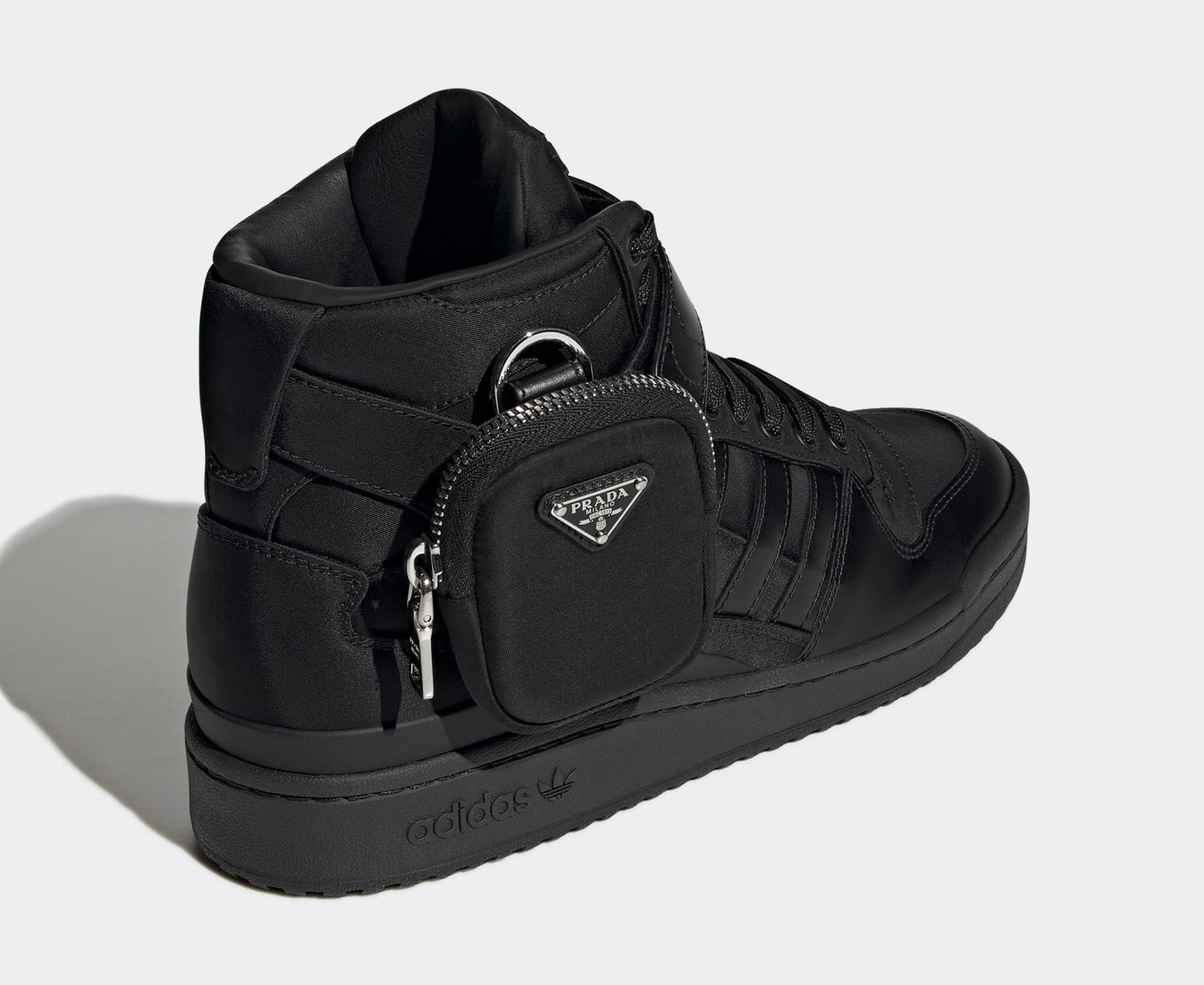 Prada x Adidas Forum High 'Black' GY7040 Heel