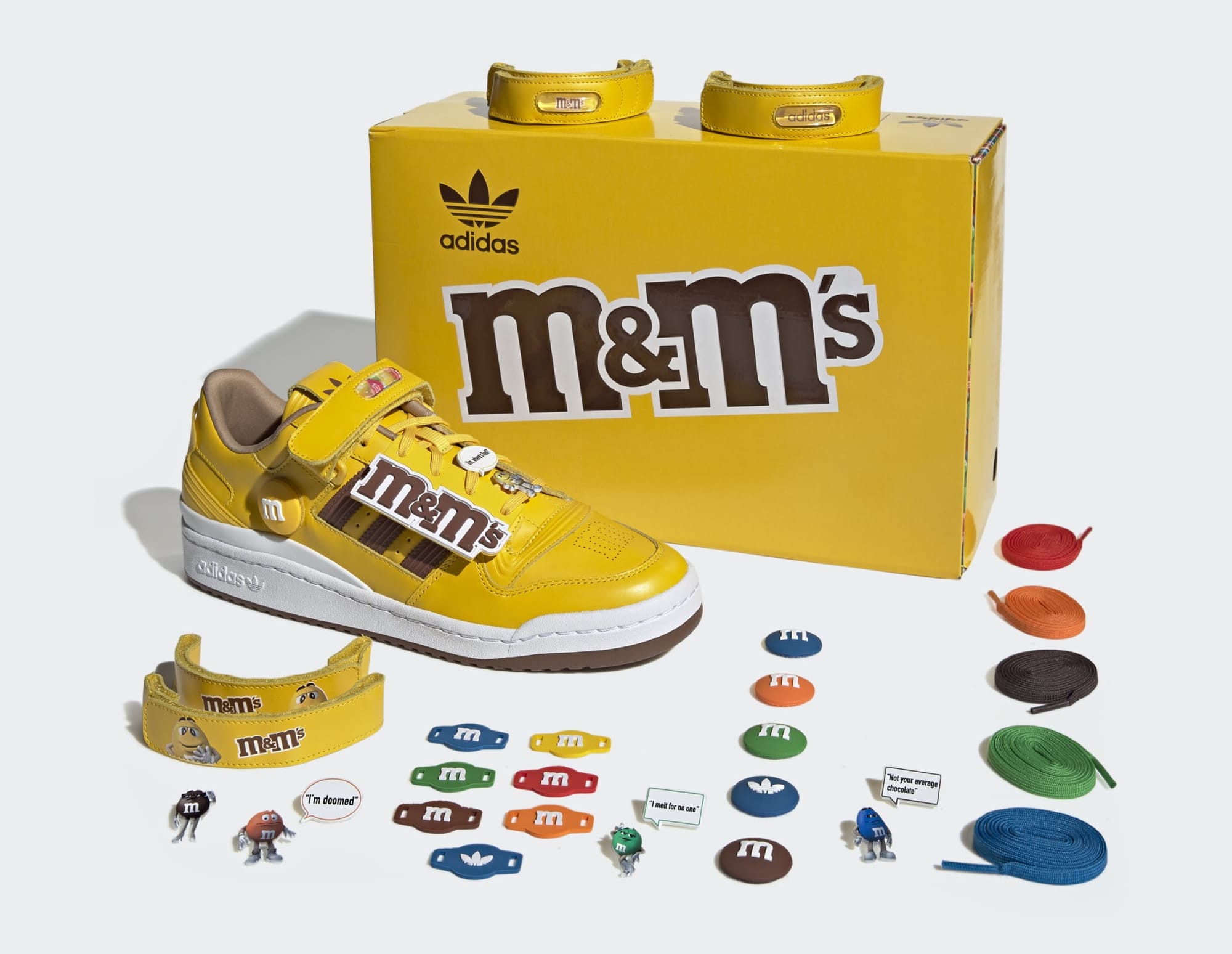 M&M's x Adidas Forum Low Yellow/Brown GY1179 Box