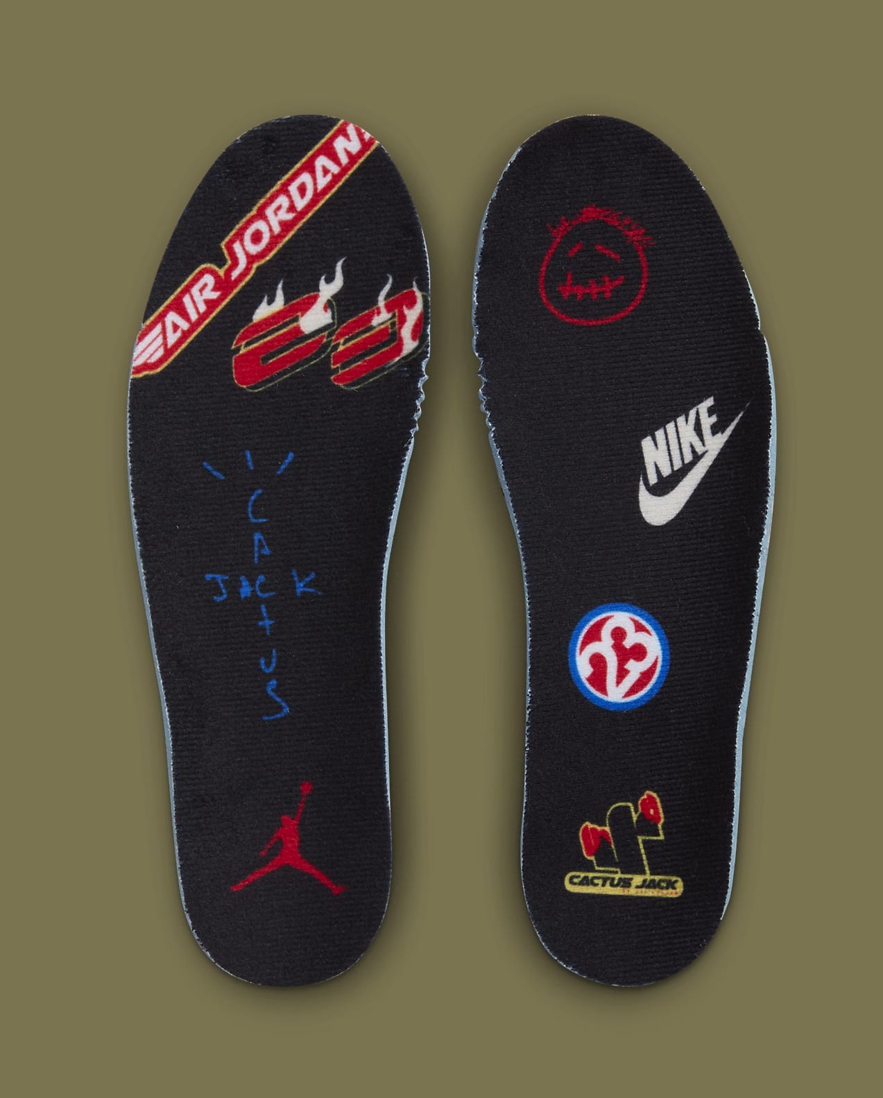 Travis scott jordan 1 insole on sale