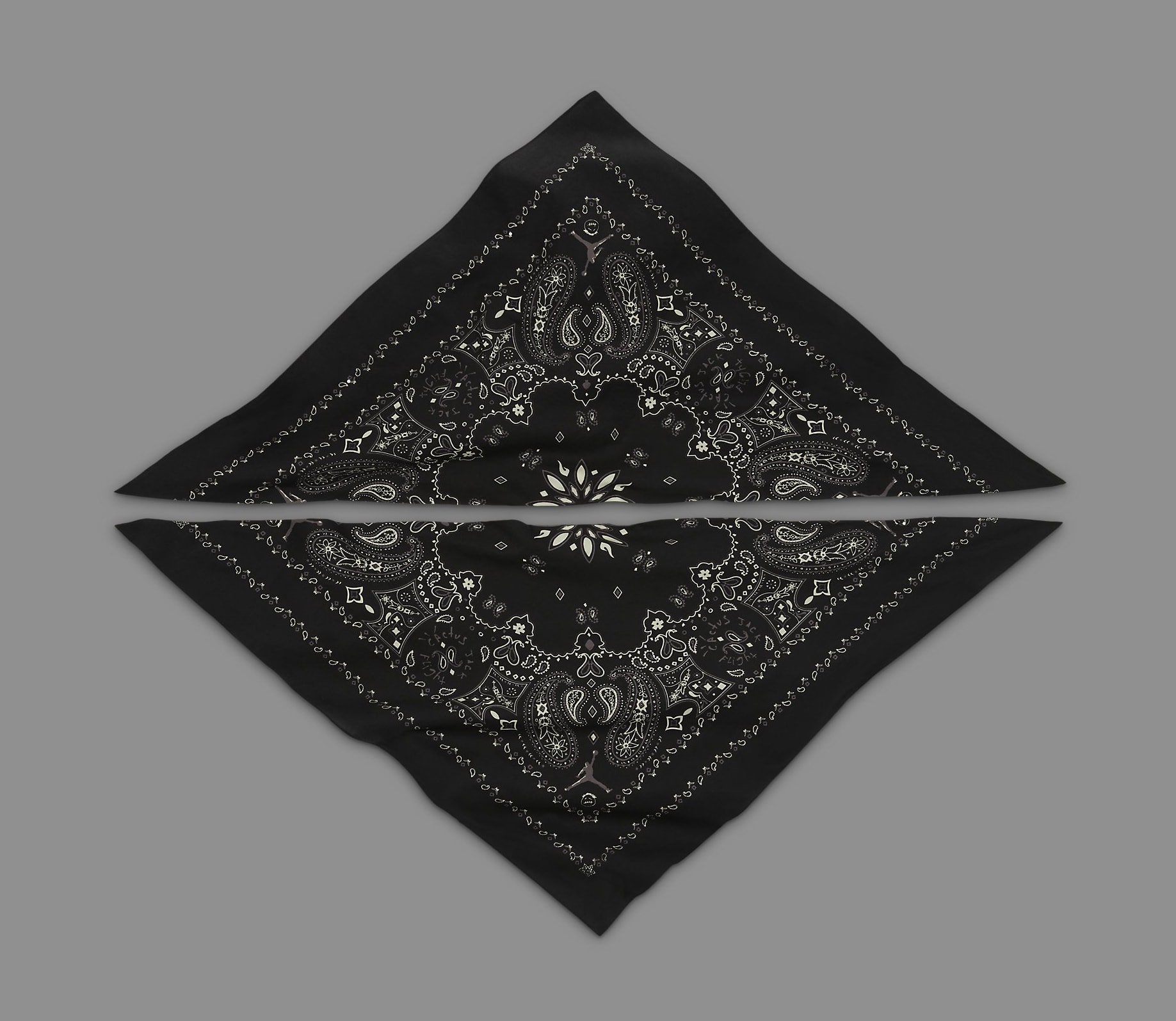 Travis Scott x Air Jordan 1 Low 'Black/Phantom' DM7866 001 Bandana