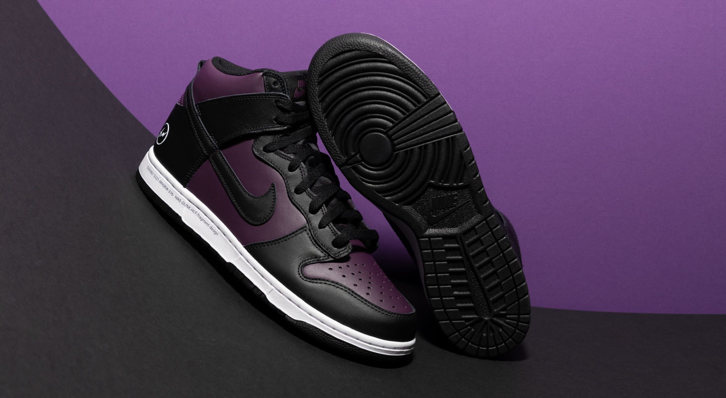 Fragment x Nike Dunk High Wine/Black/White 'Beijing' (Pair Sole)