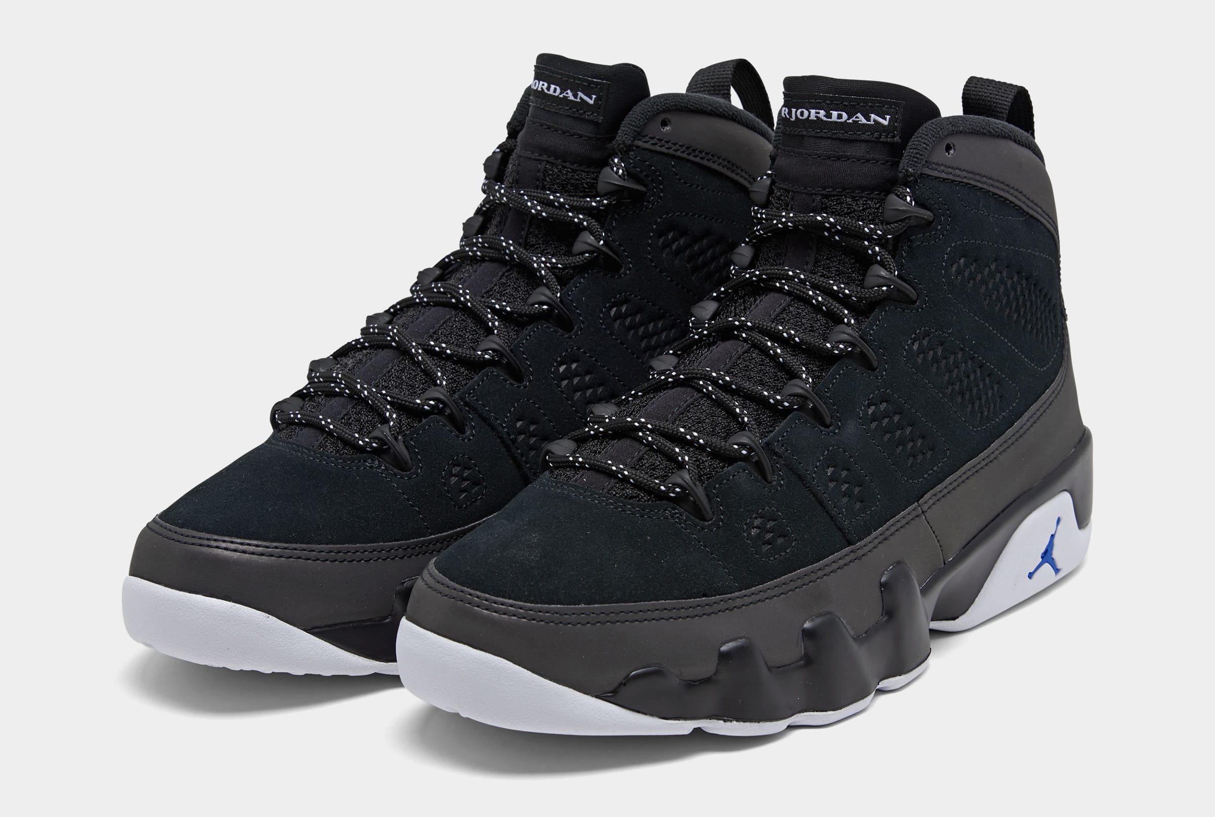 black and blue jordan 9 2020