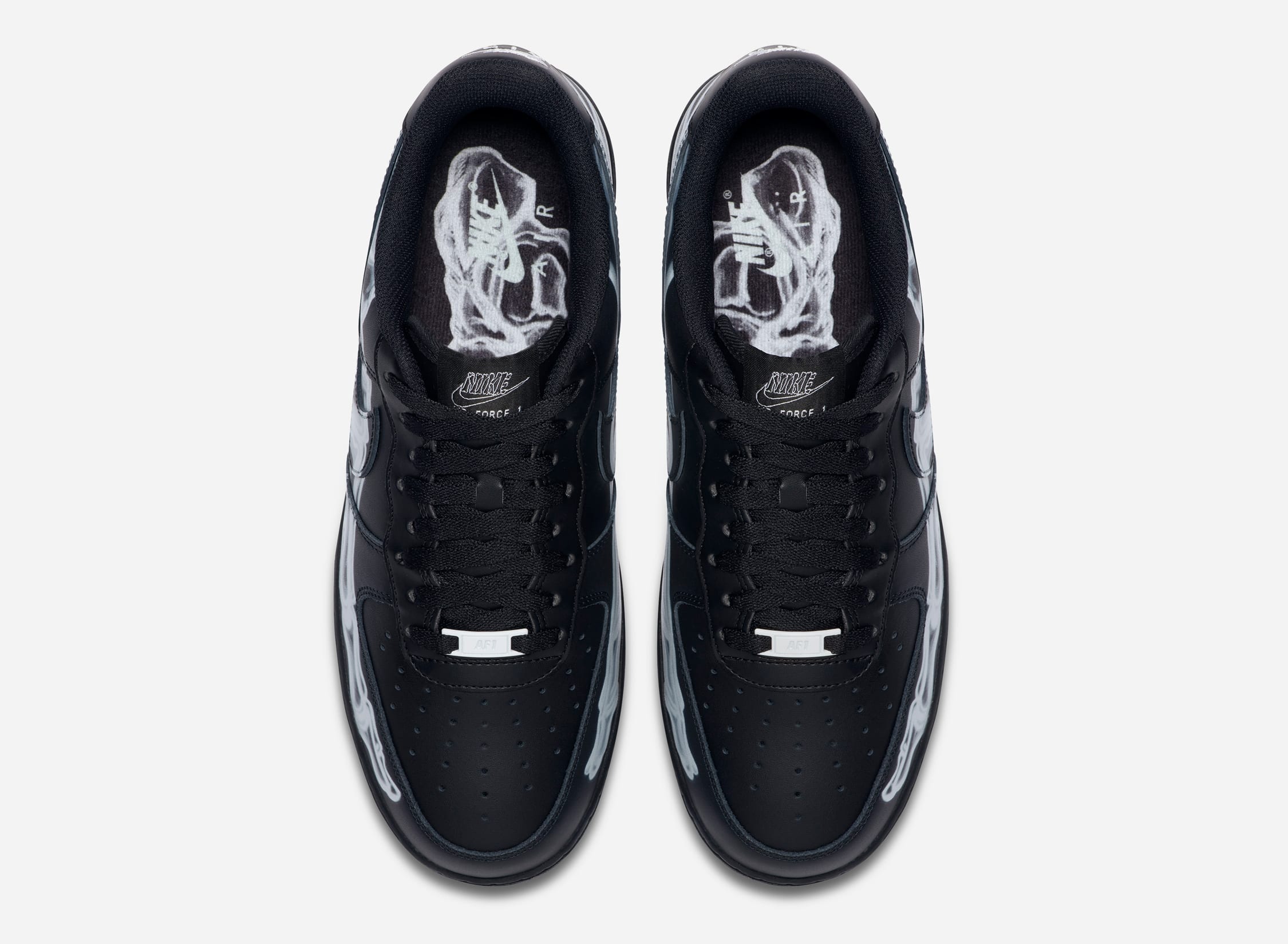 air force 1 low black skeleton