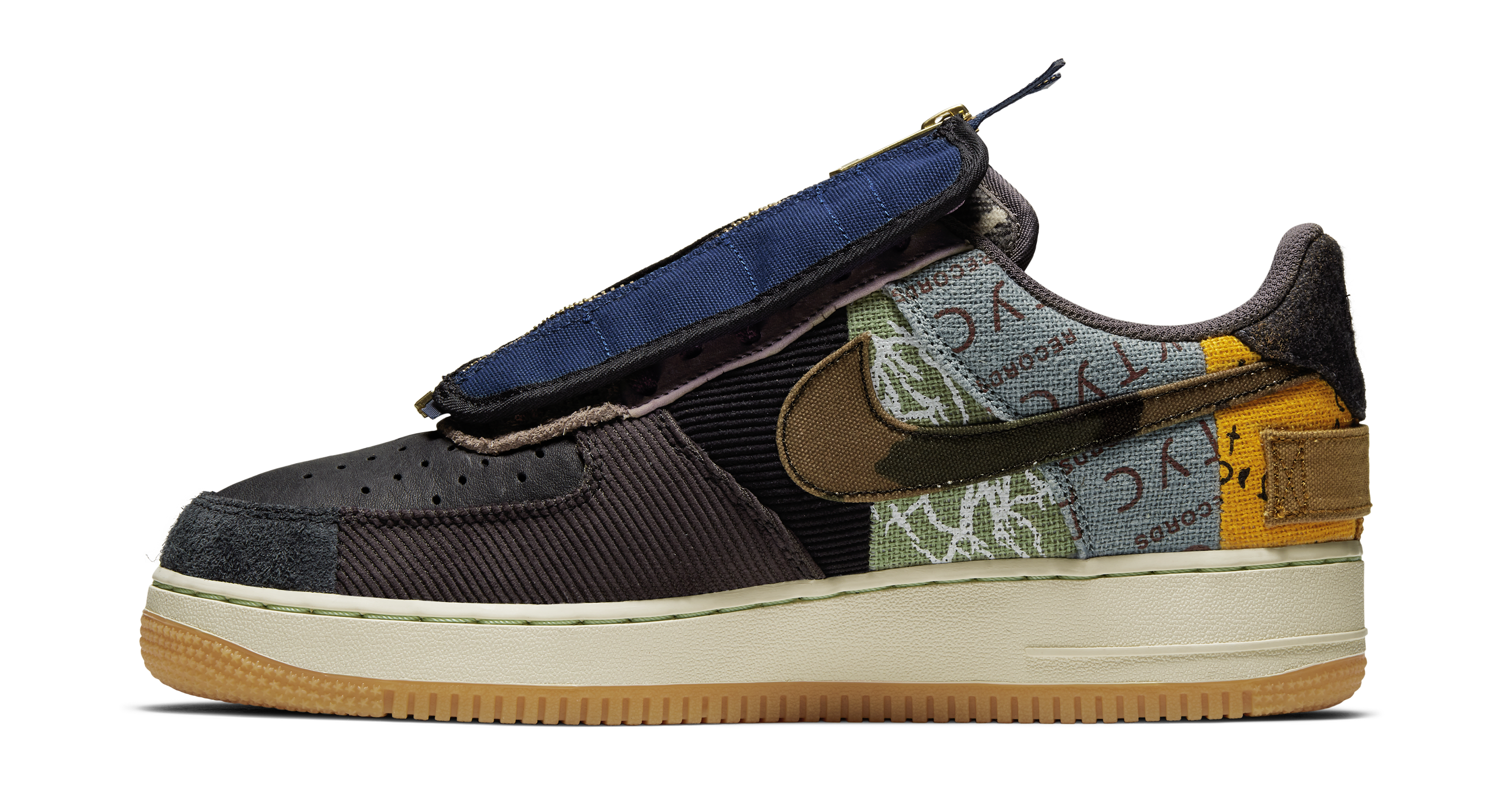 travis scott x nike air force 1 low fossil