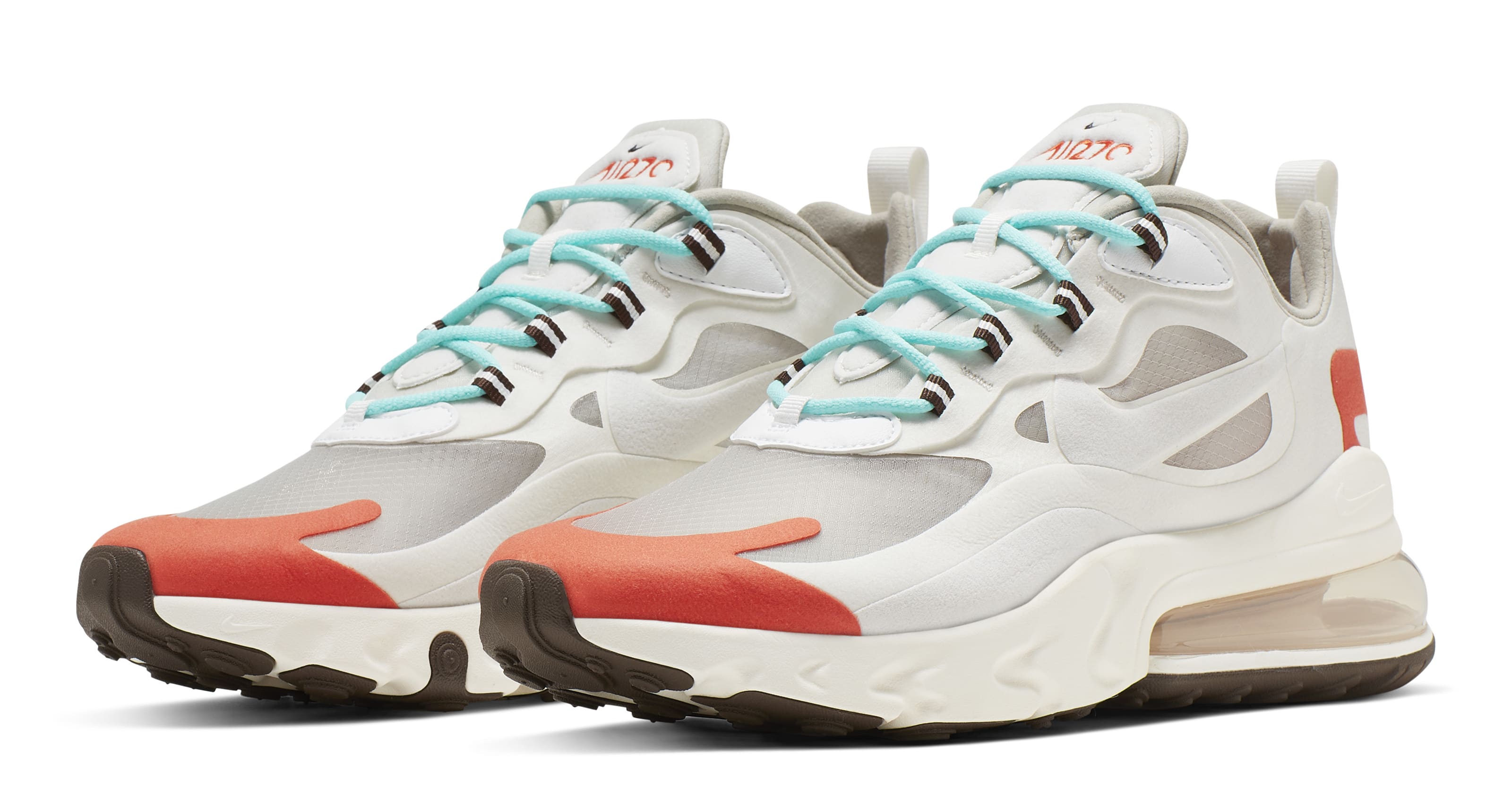 white and red nike react