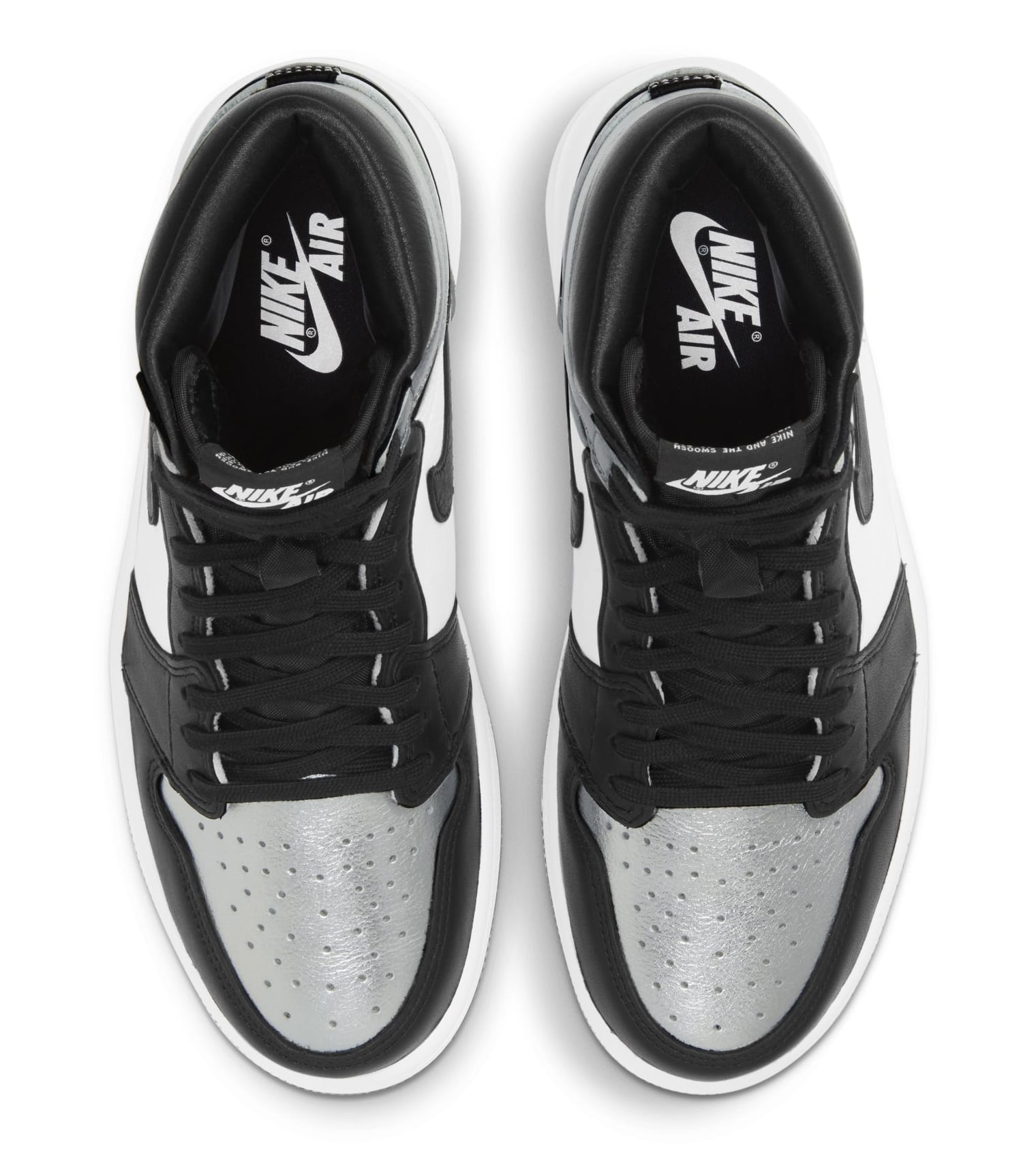 jordan black and silver