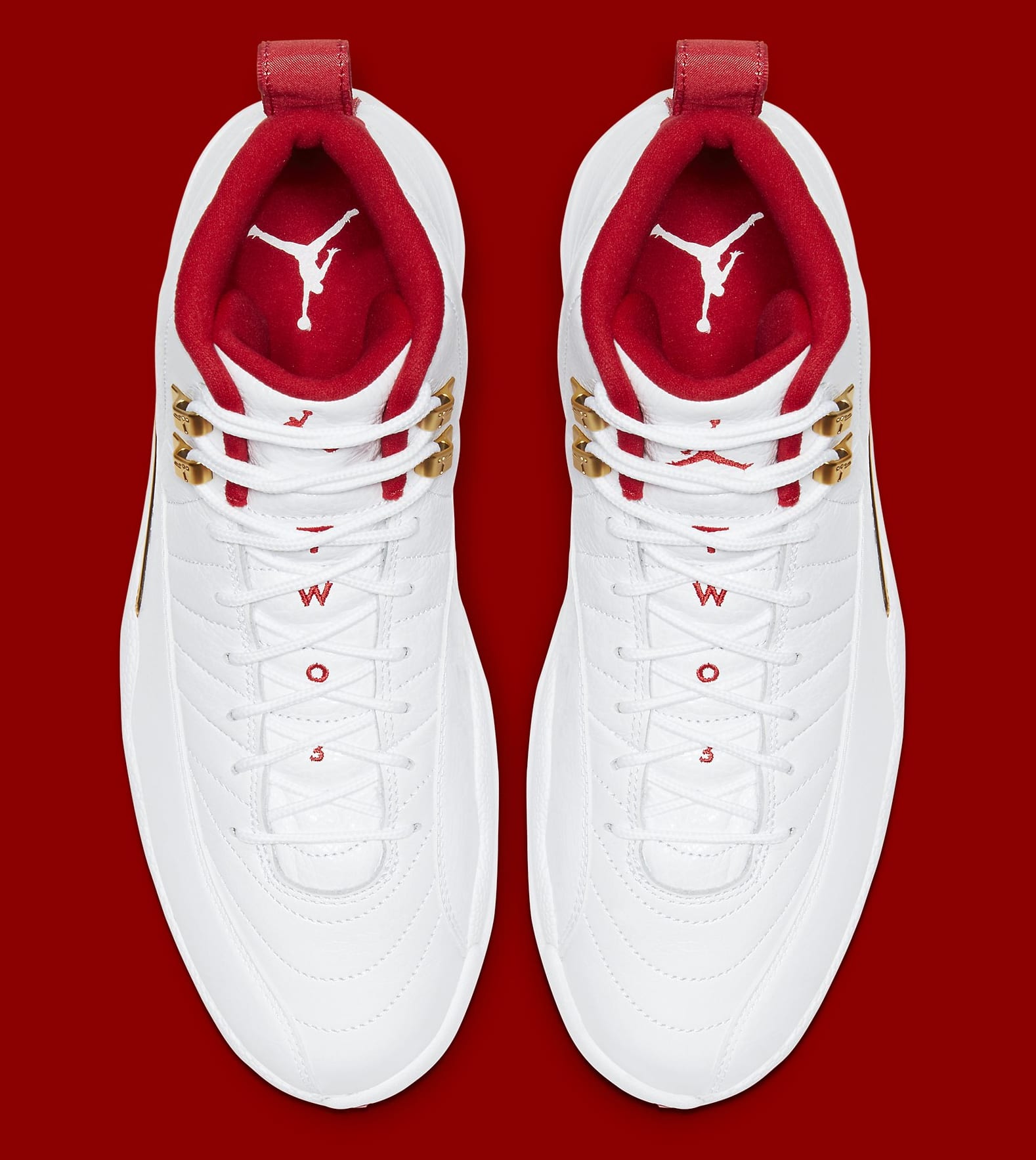 red white and gold jordan 12s