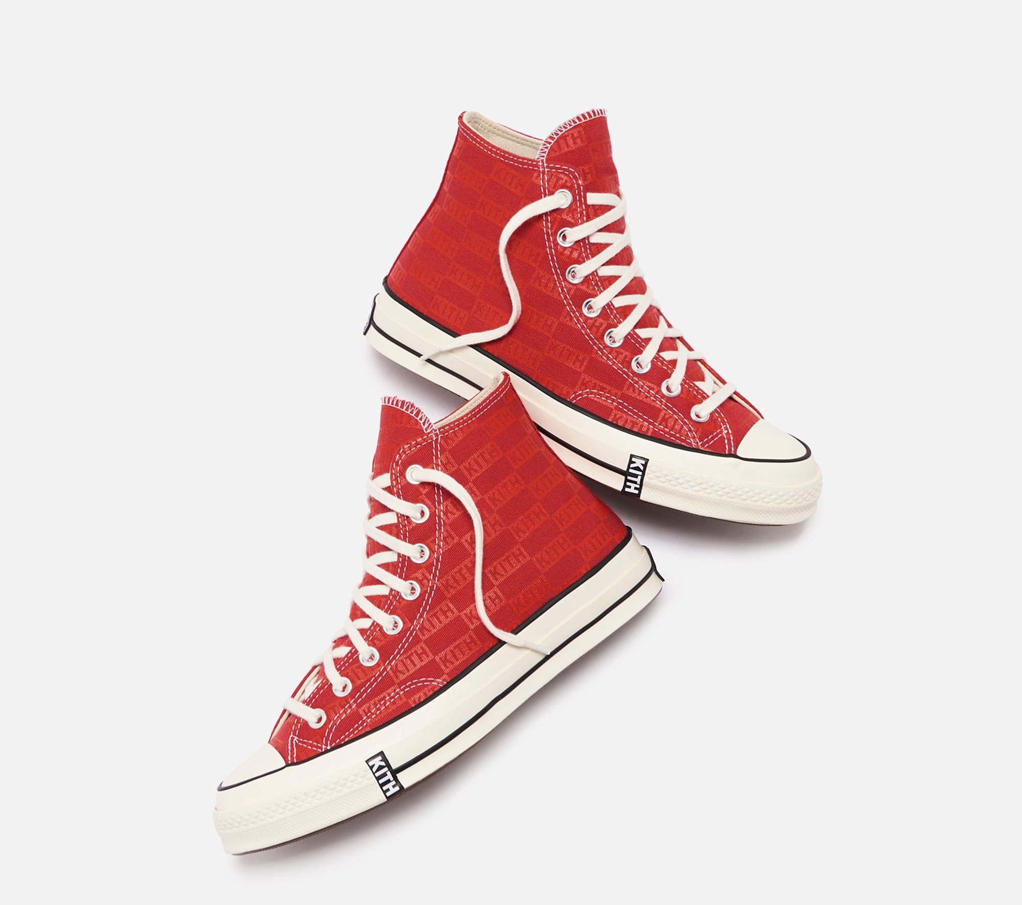 converse red on feet