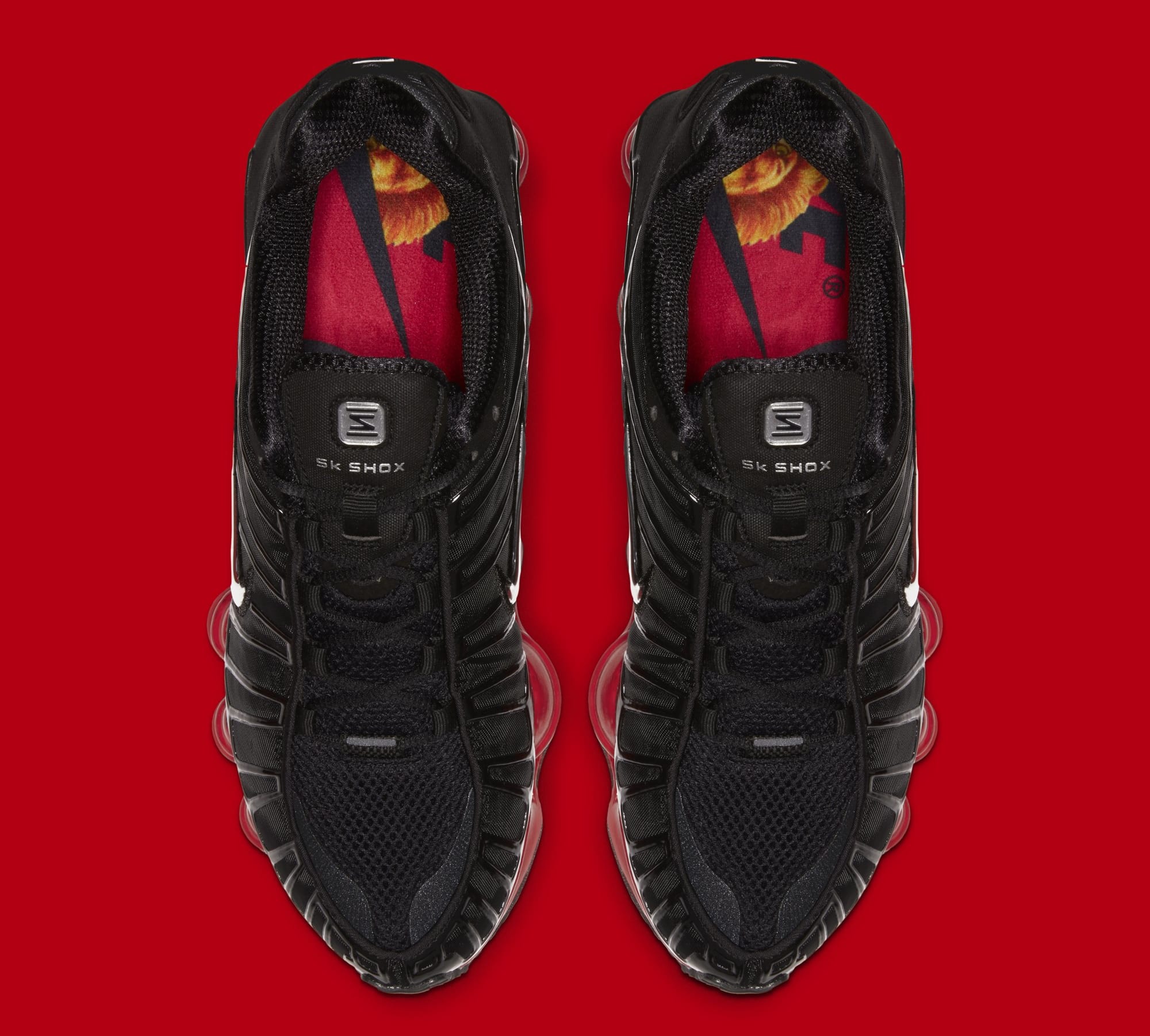 nike shox tl black and red