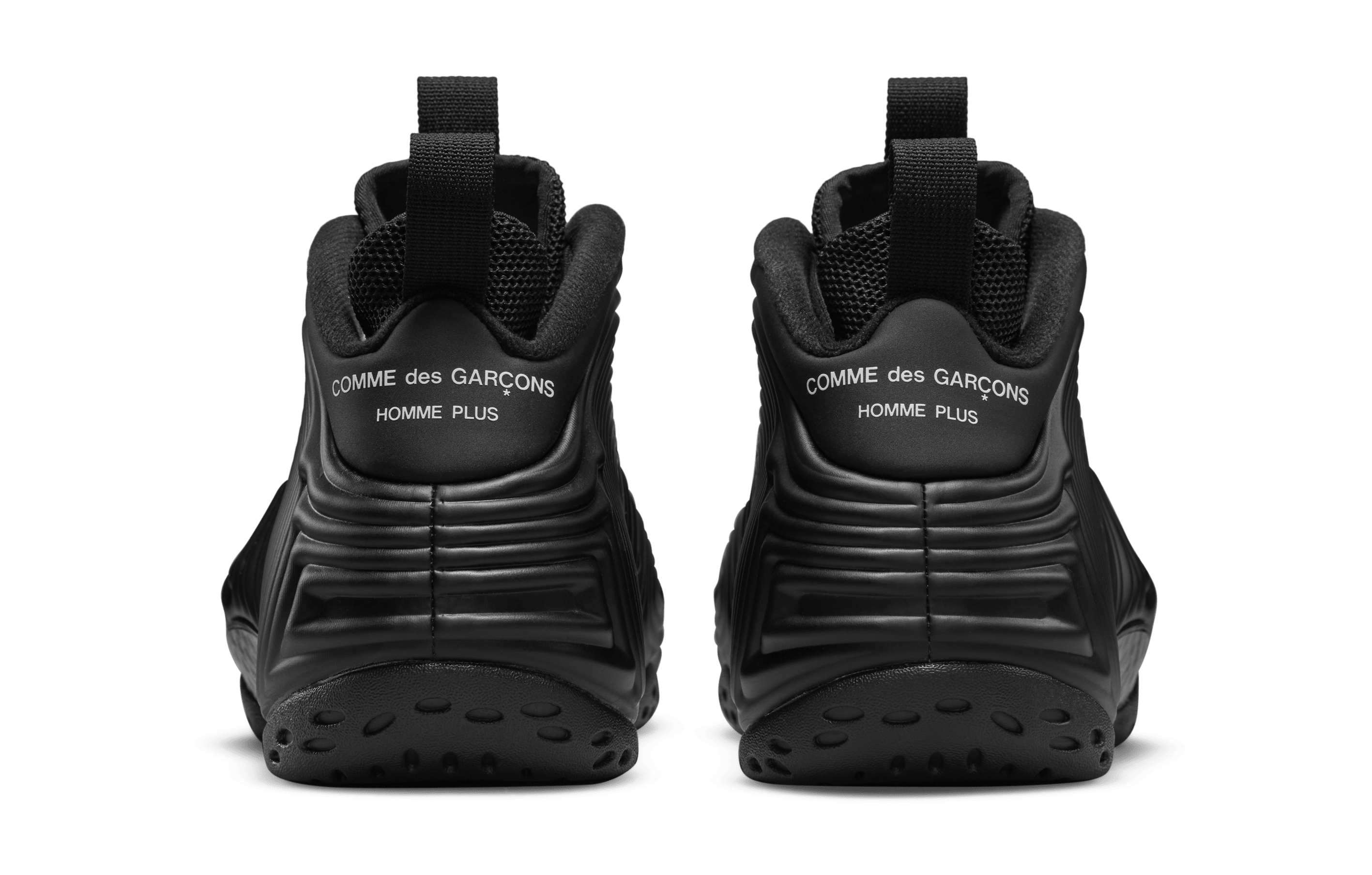 Comme des Garçons x Nike Air Foamposite One (Black) DJ7952 001 Heel
