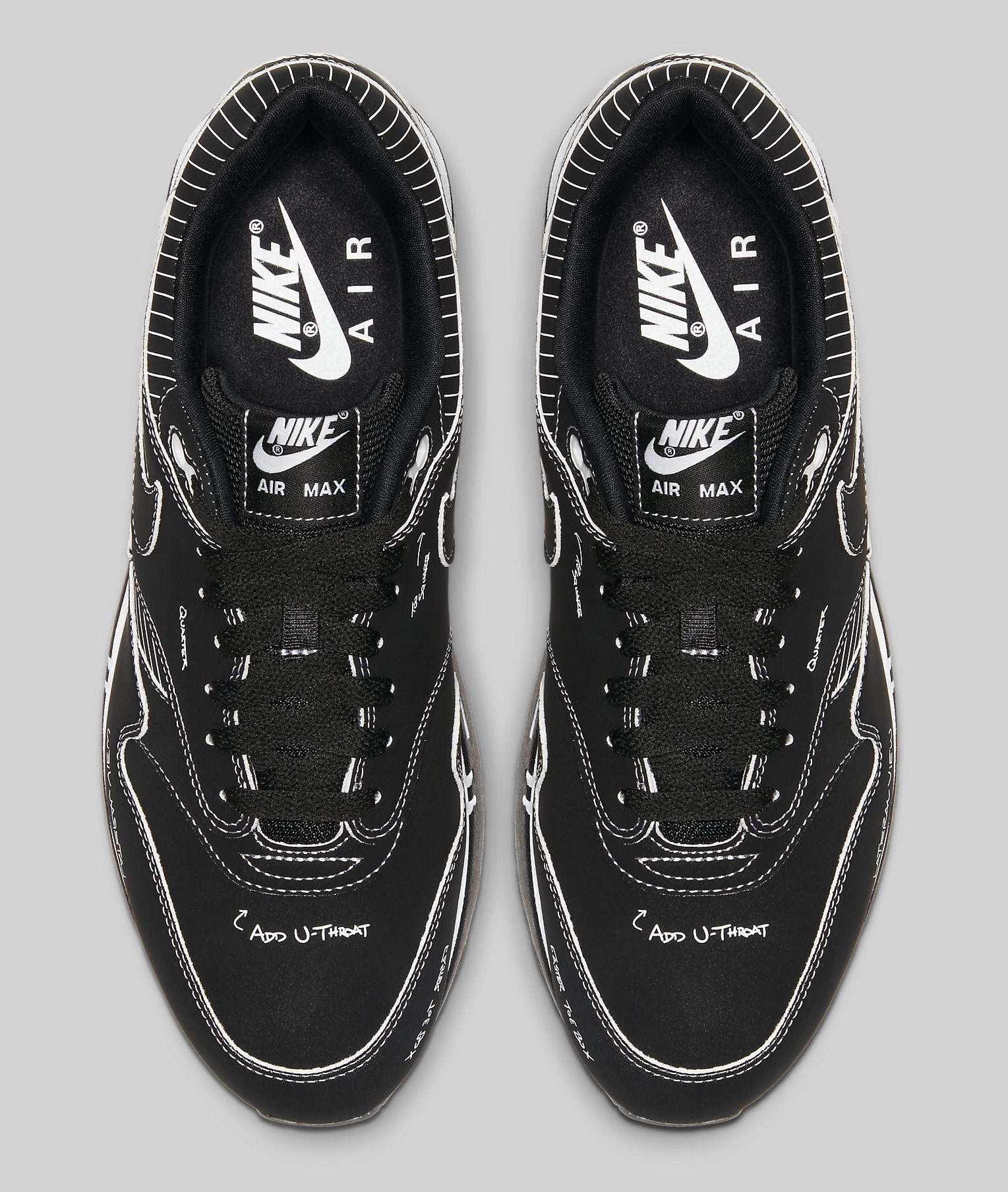 nike air max 1 tinker schematic black