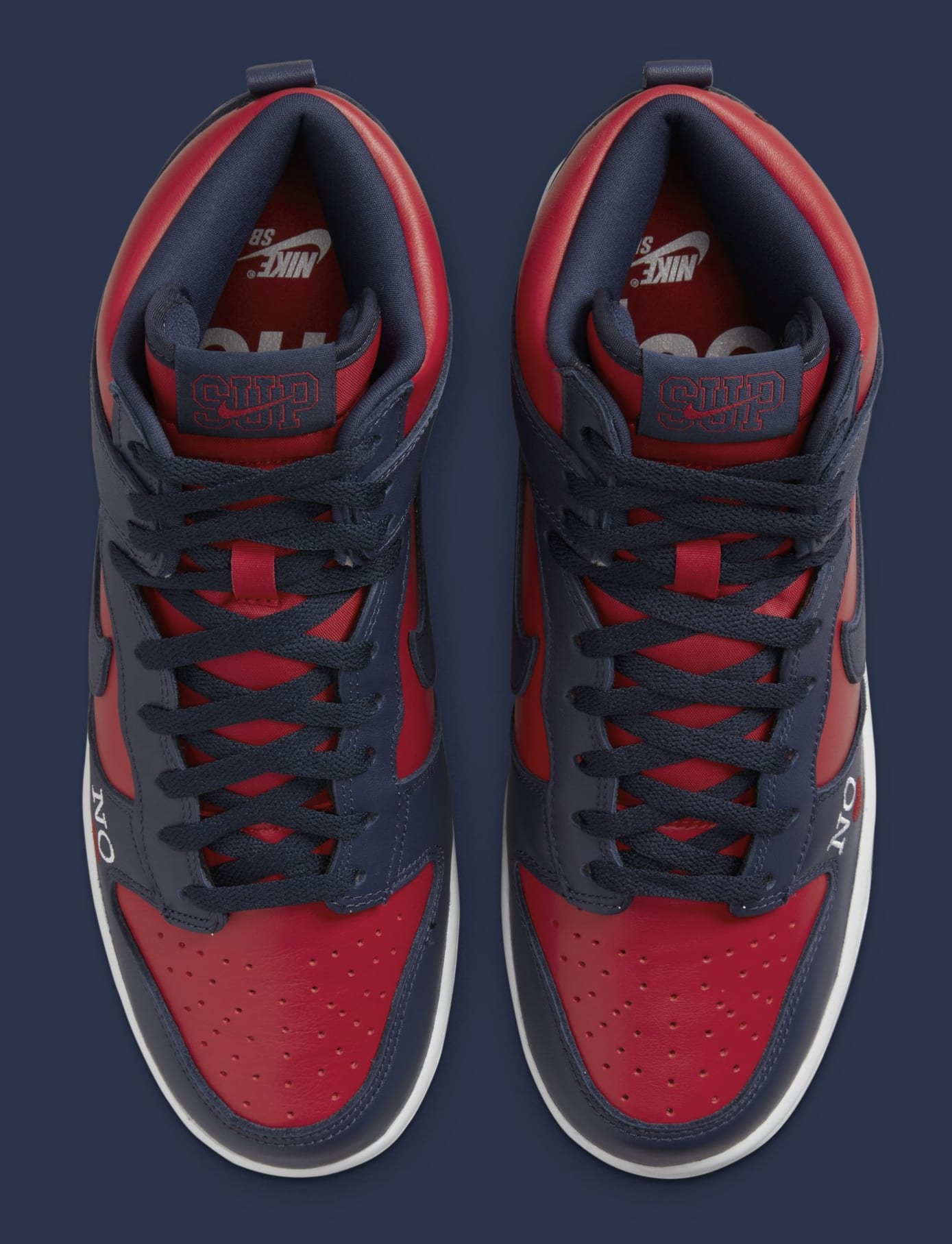 dunks red black white