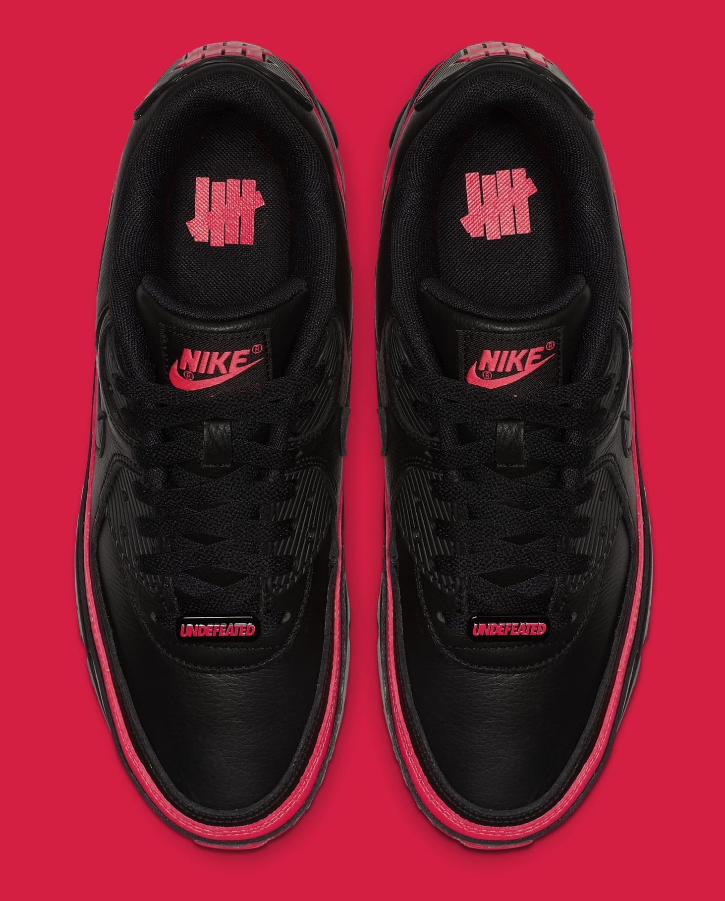 air max 90 undefeated black solar red