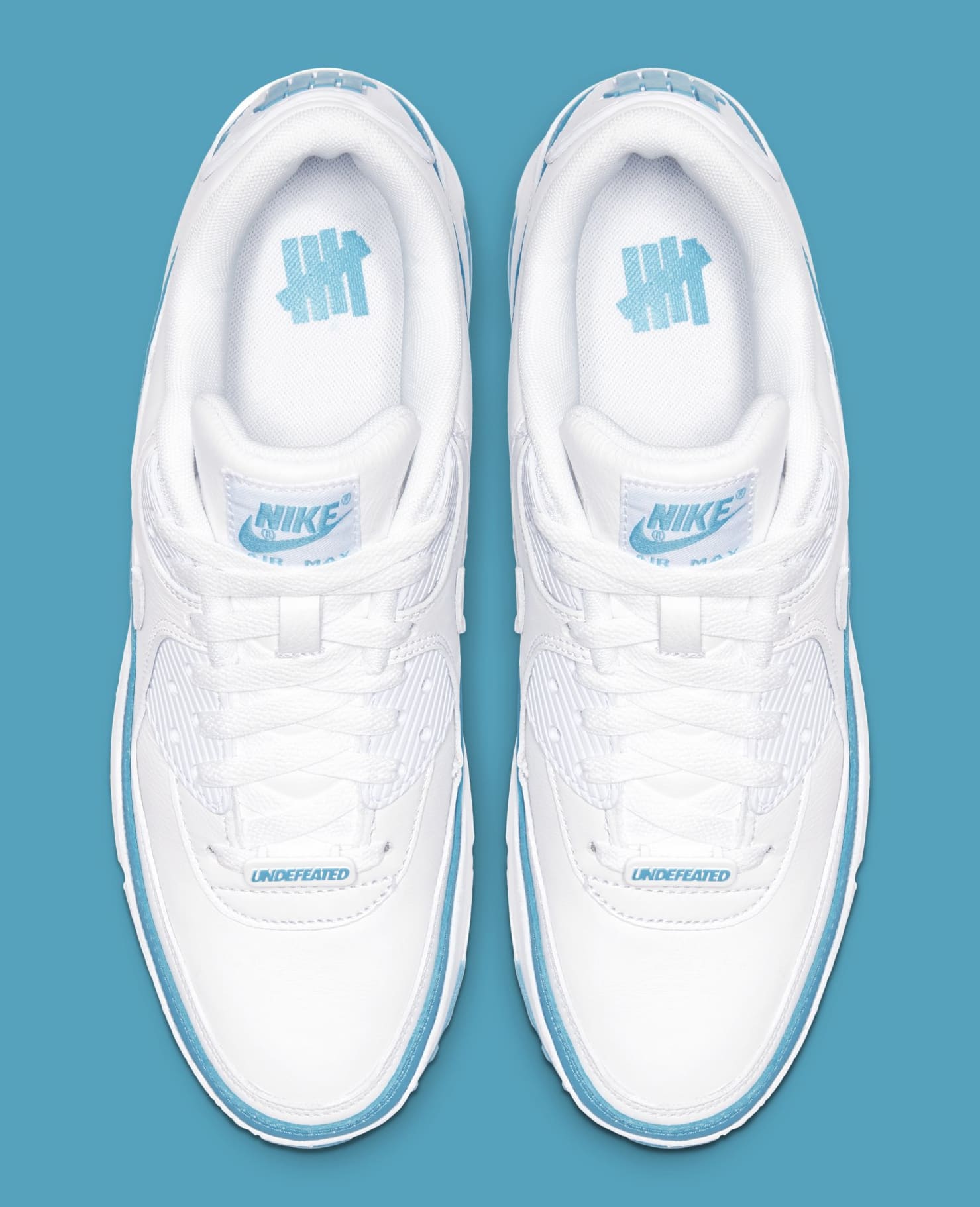 air max 90 undefeated white blue fury