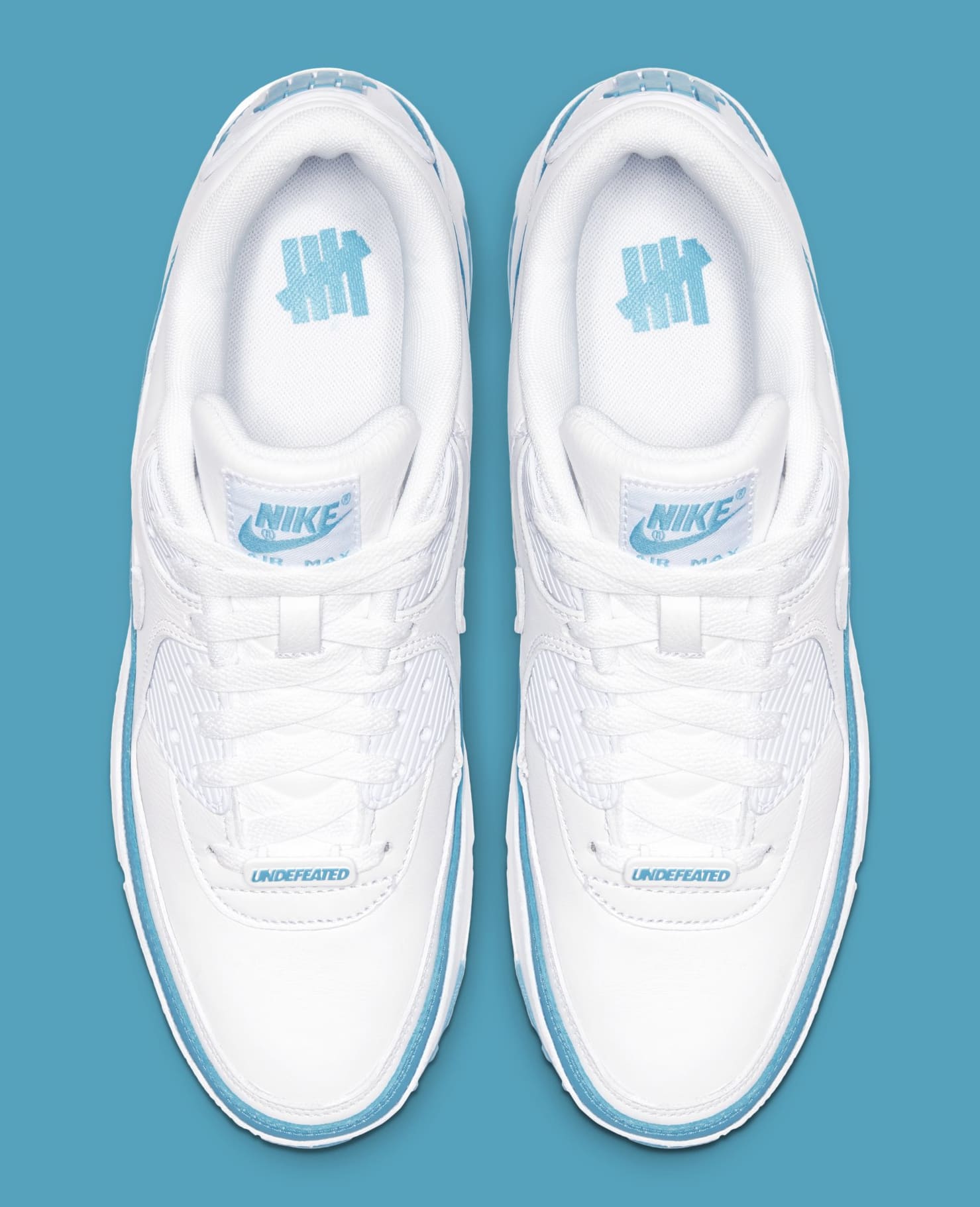 nike airmax white and blue