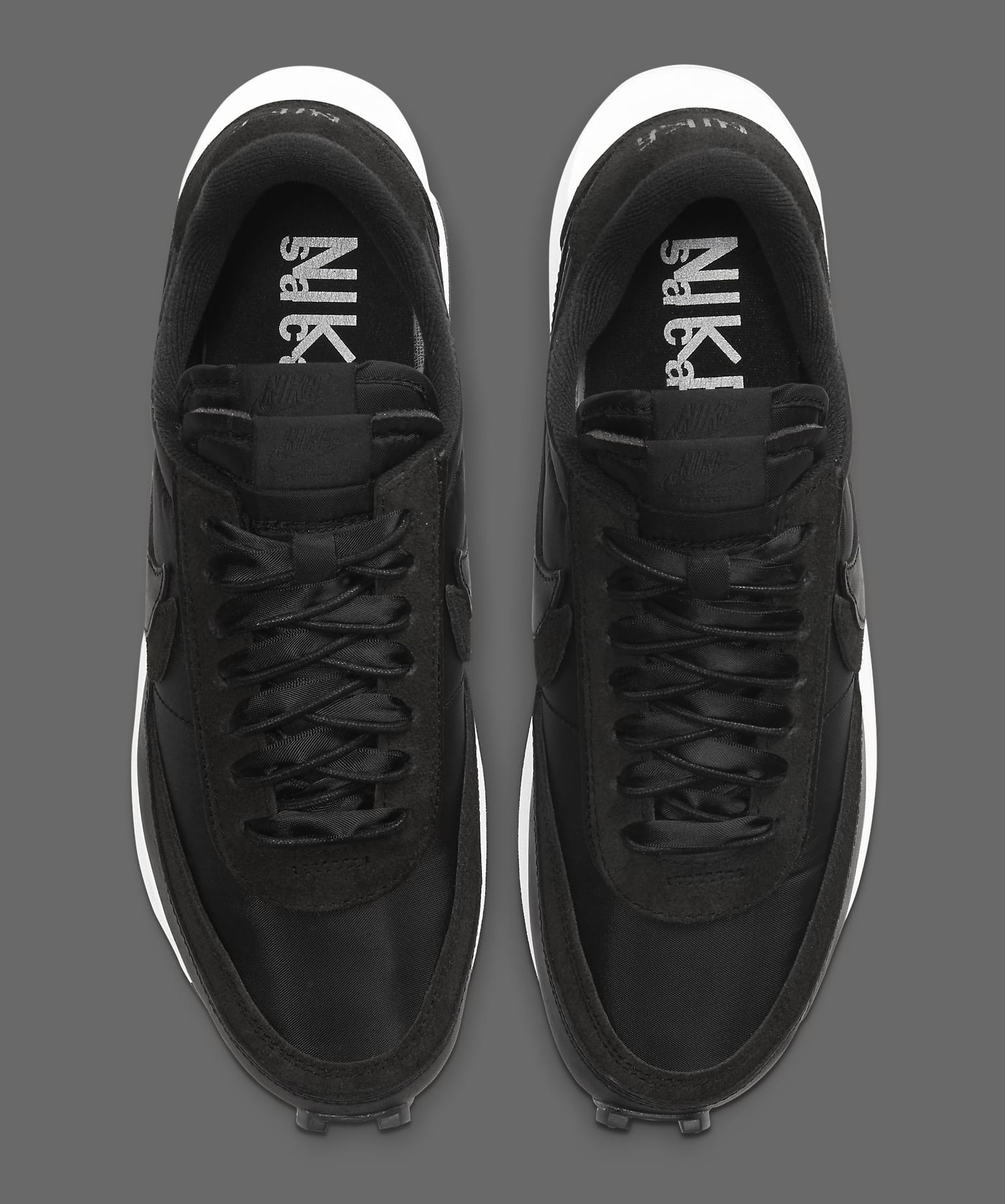 sacai ld waffle black and white
