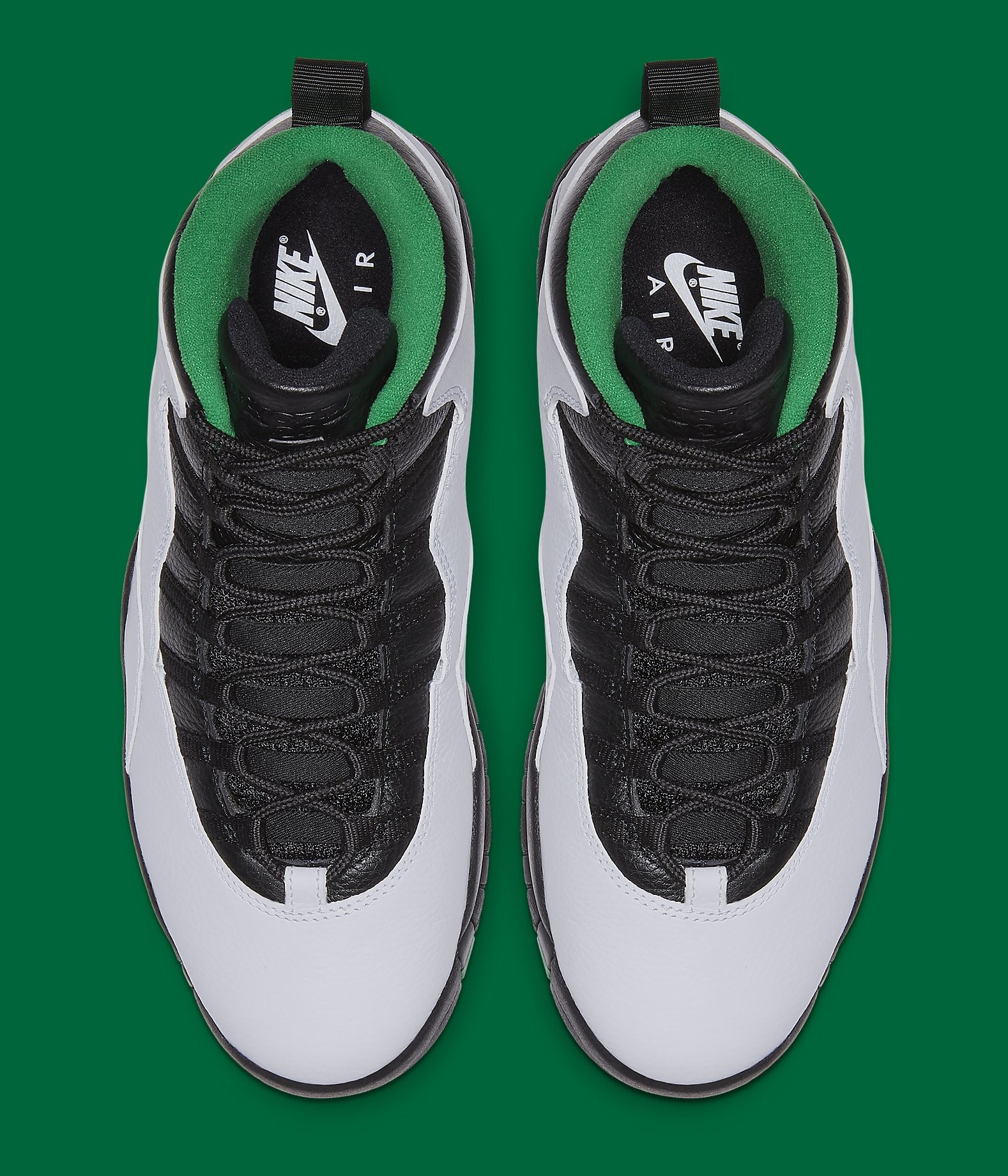 green and white jordan 10