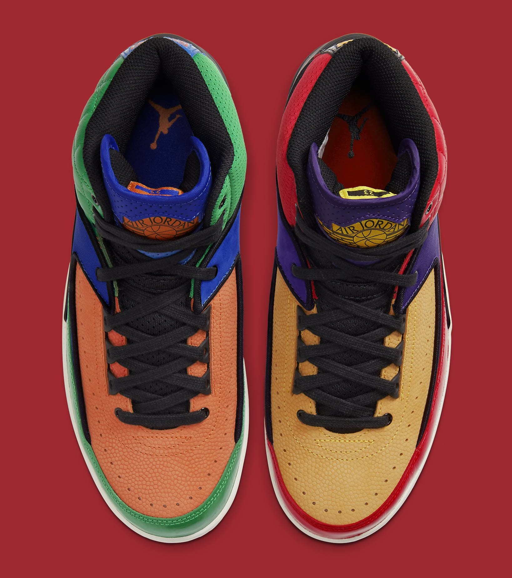 multi color air jordan 2