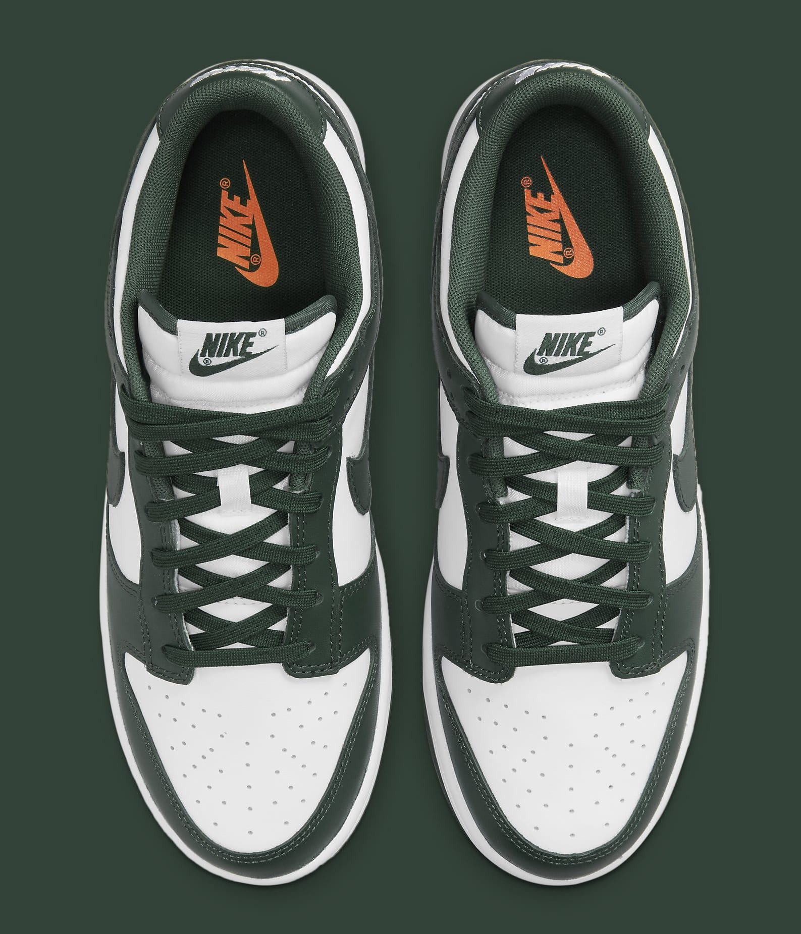 Dunk low michigan state on feet