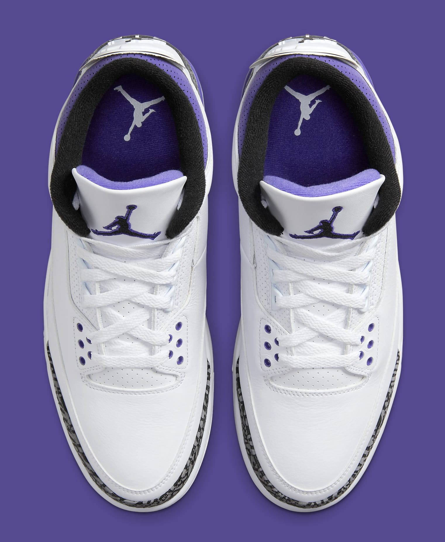 purple white jordans