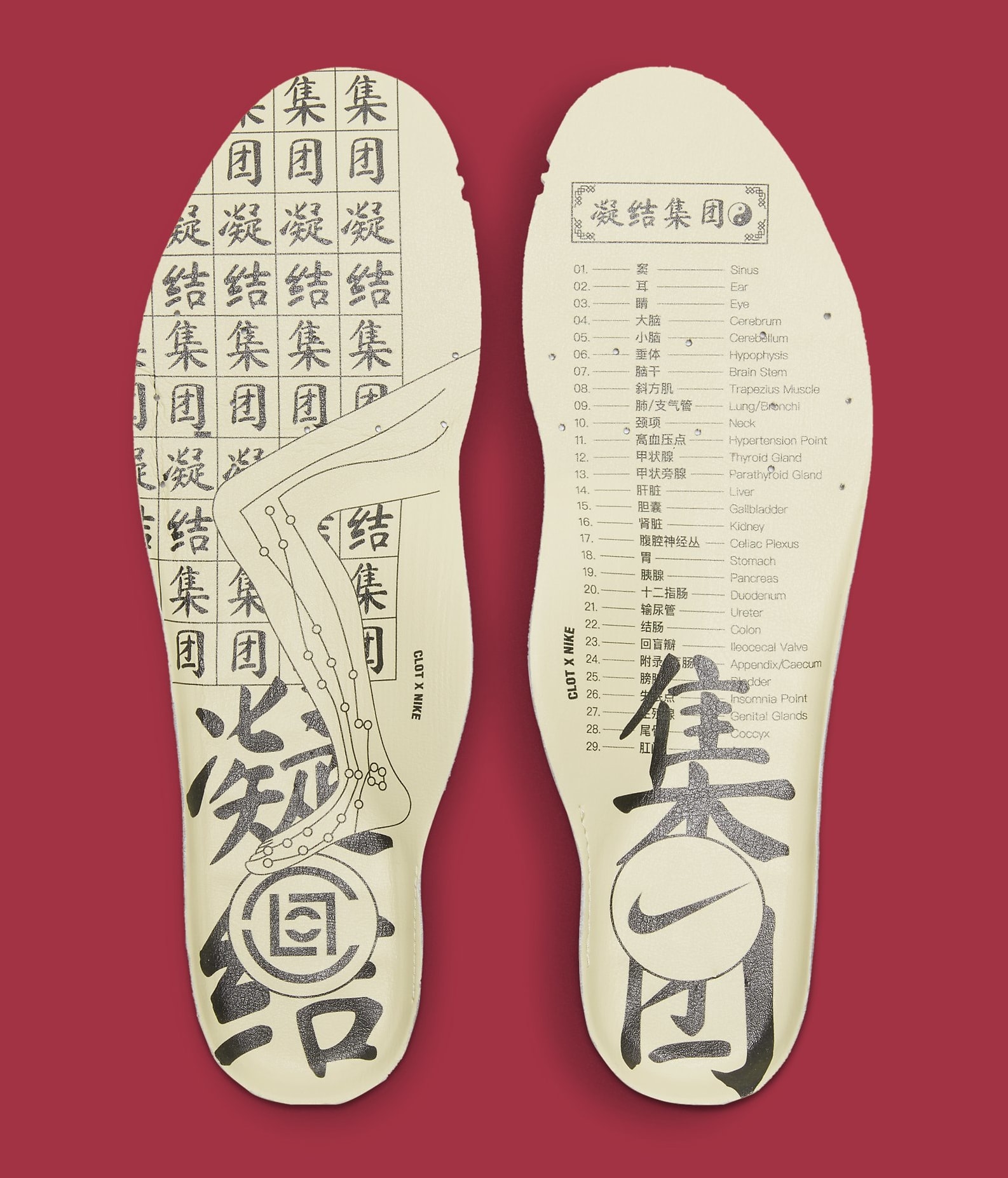Clot x Nike Air Max 1 'Kiss of Death' 2021 DD1870-100 Insole