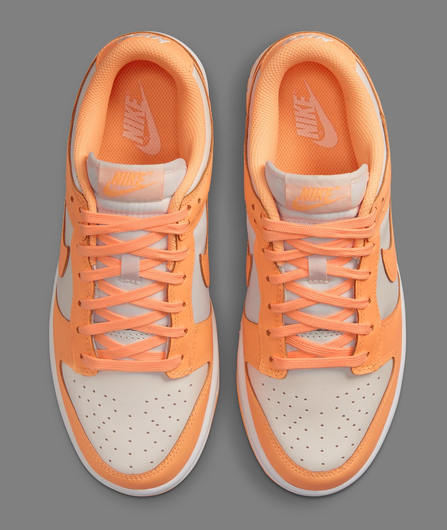 peach nike slides