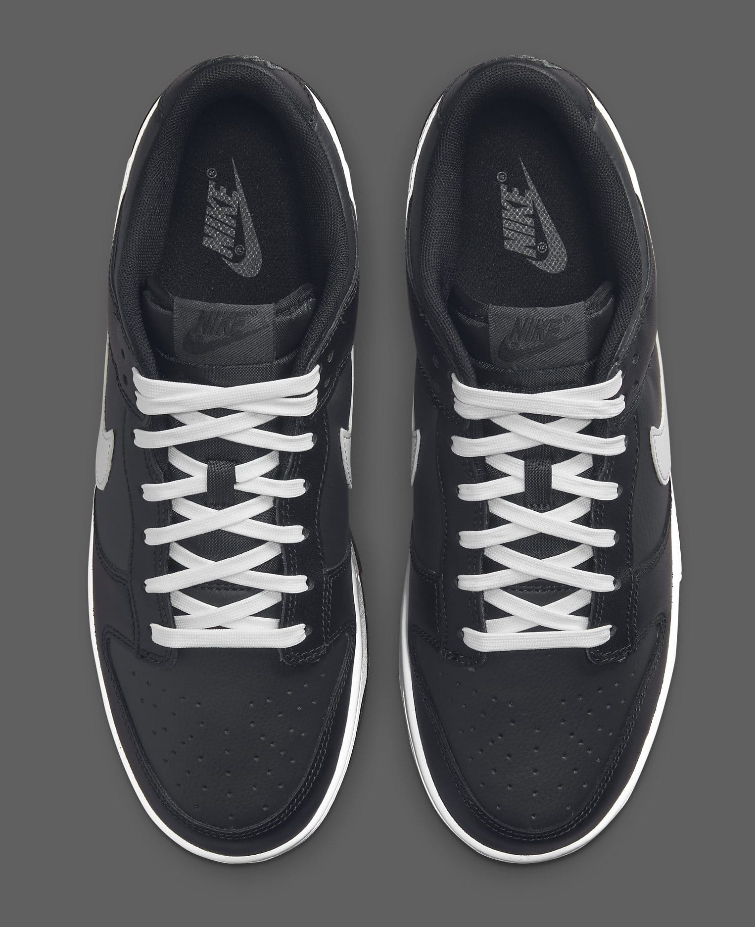 nike air dunk low black white