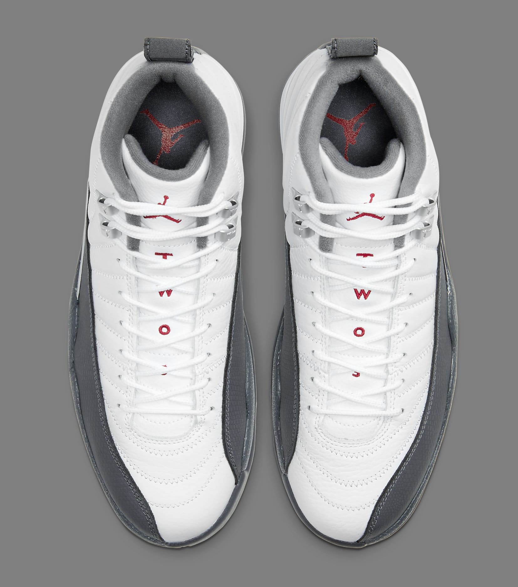 air jordan retro 12 grey and white