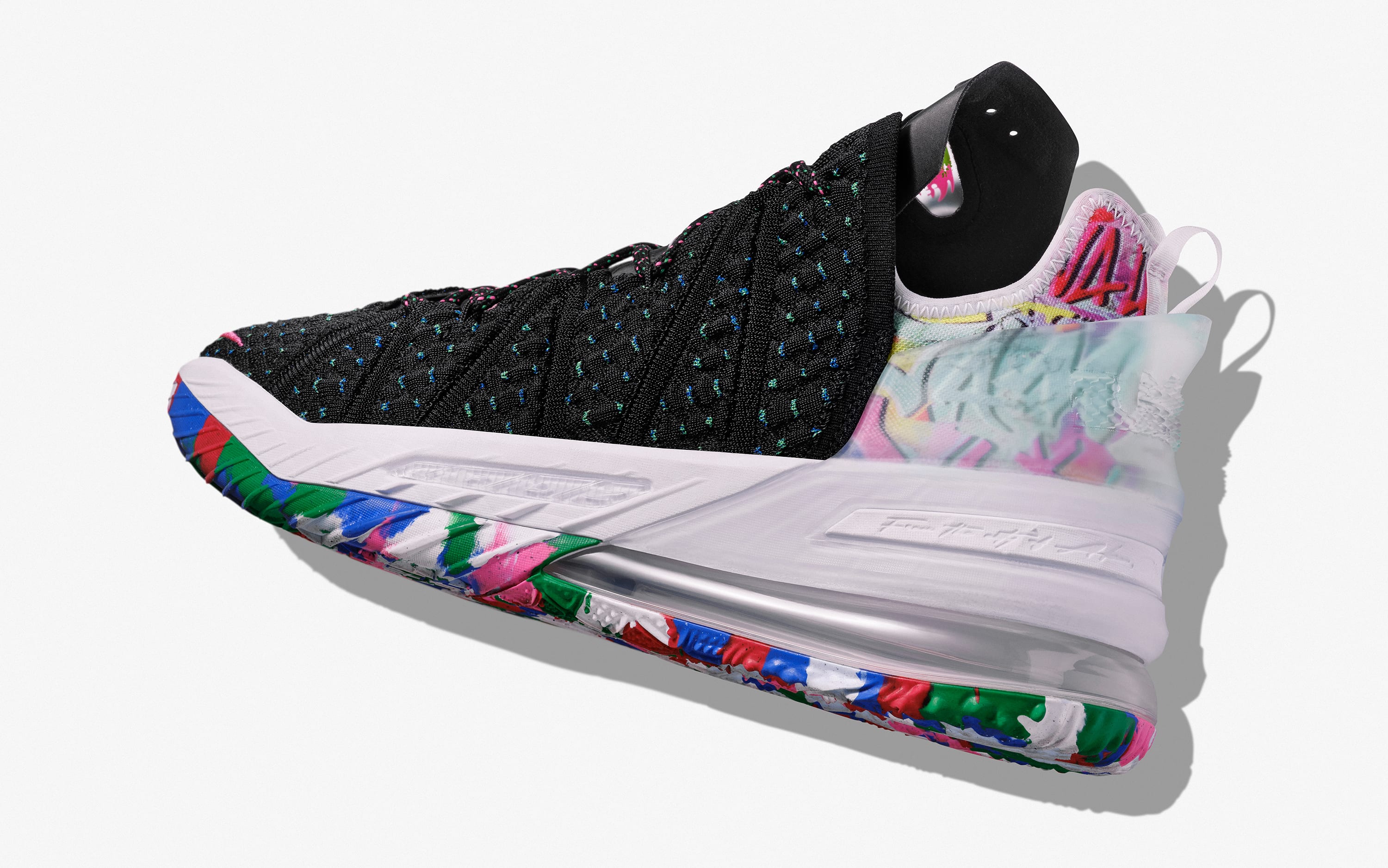 multi color lebron 18