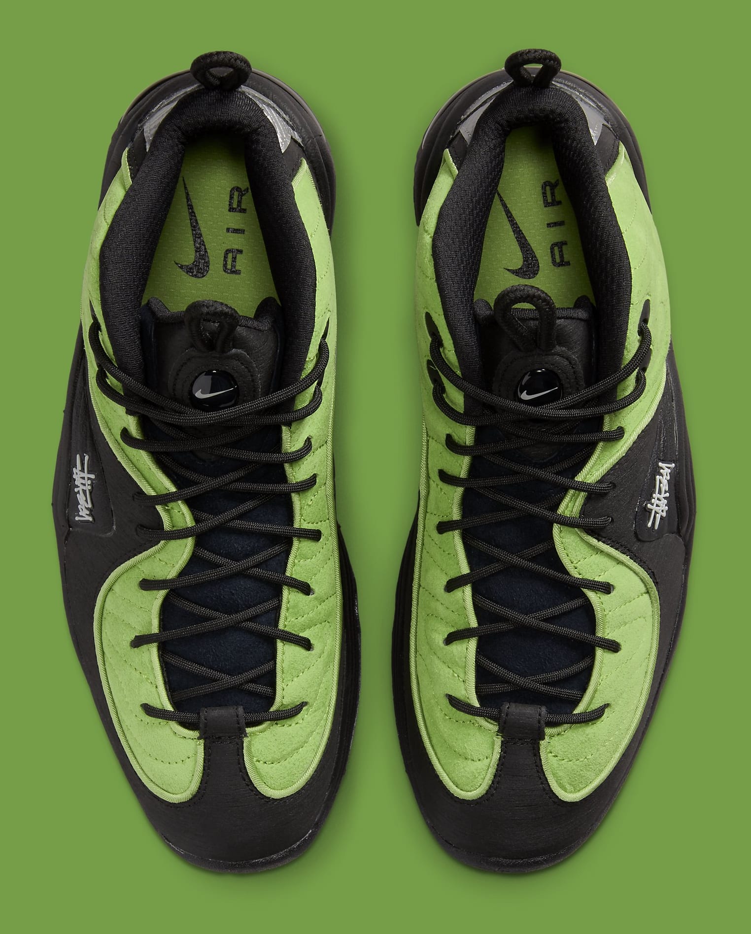Stussy x Nike Air Penny 2 Black/Green DX6933 300 Top