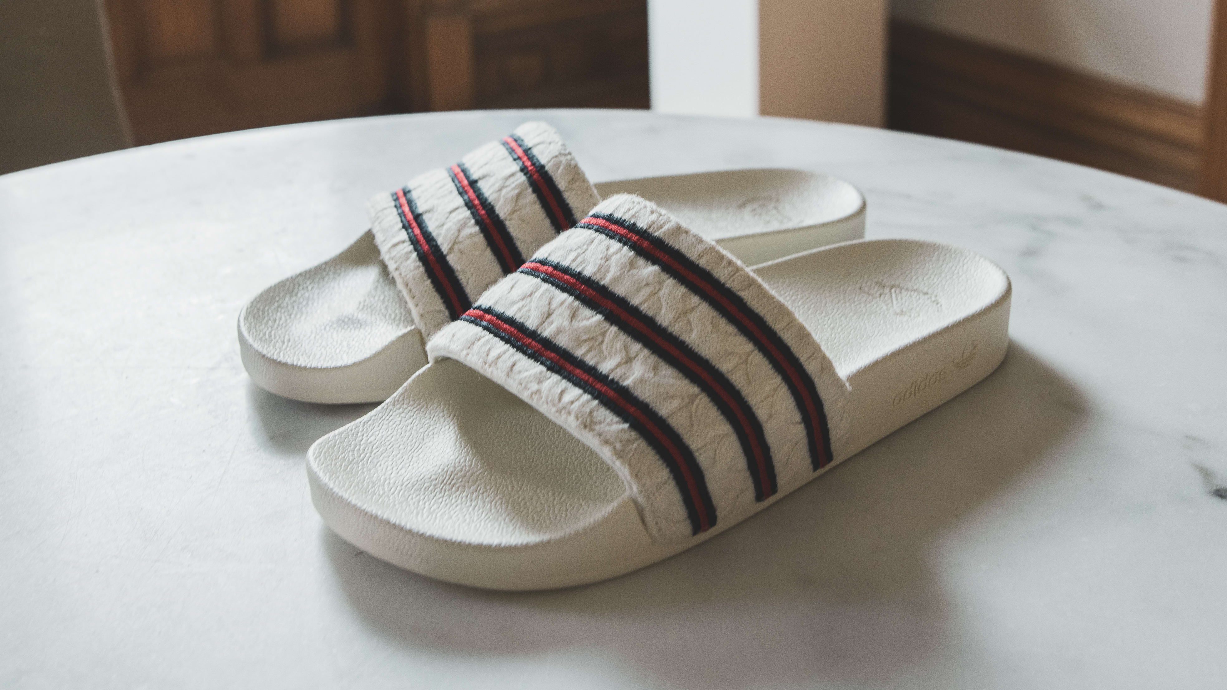 Adidas adilette extra butter cable knit Clearance