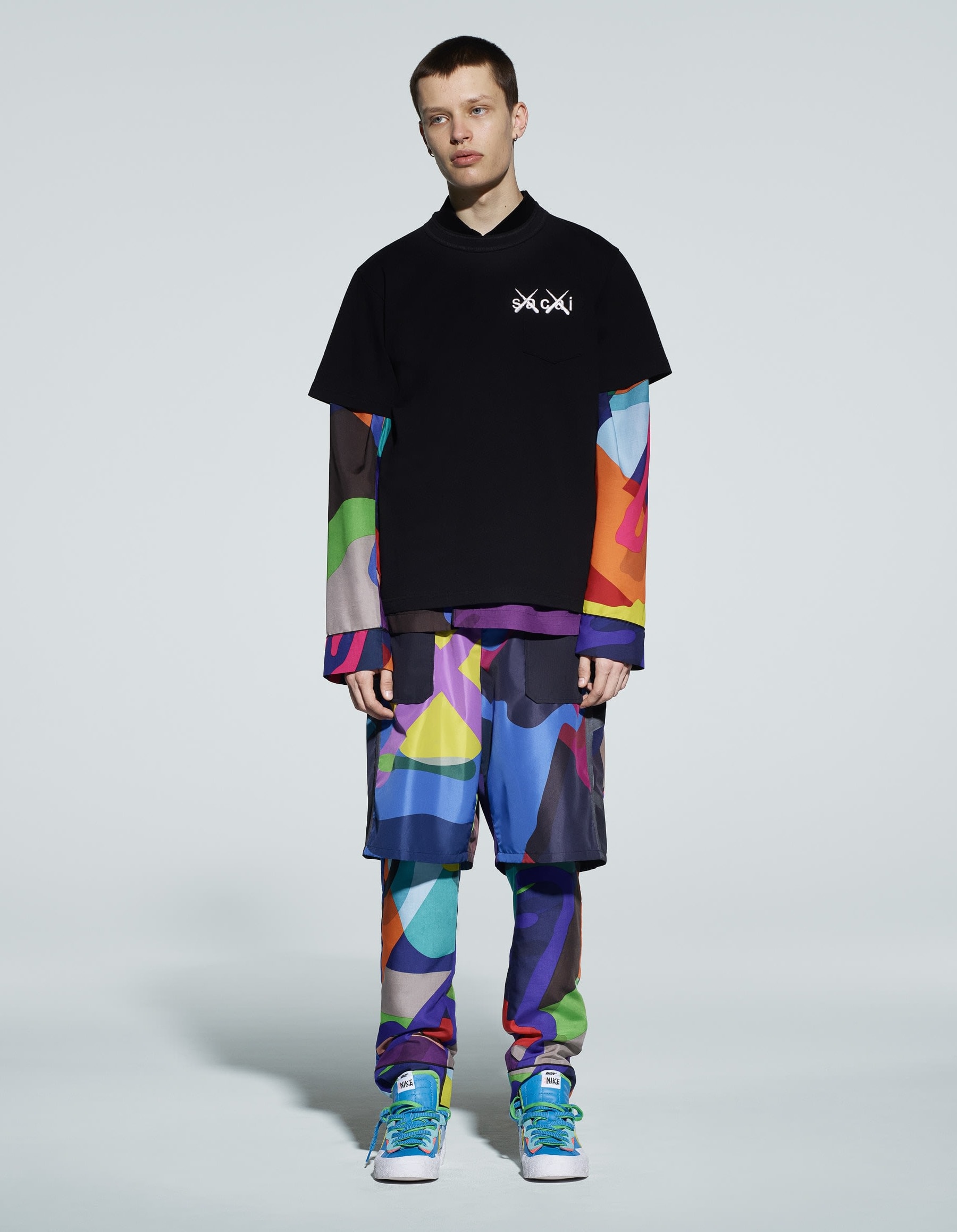 Kaws x Sacai x Nike Blazer Low 'Blue' Collab