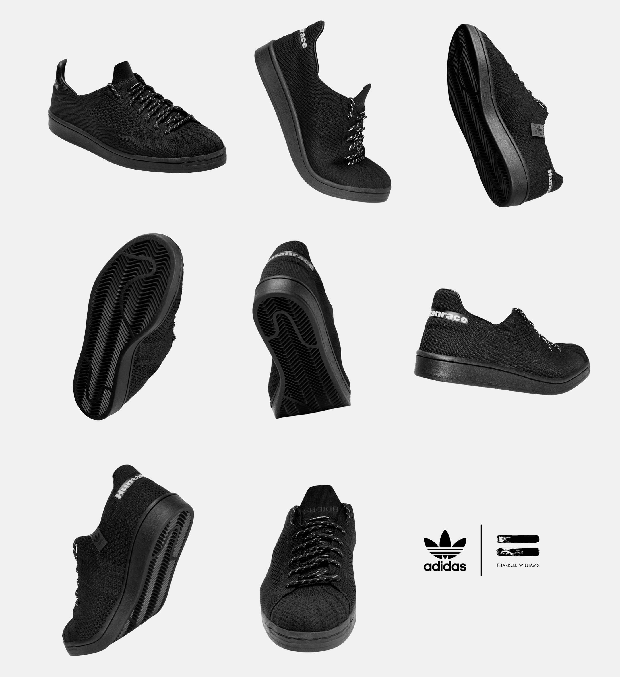 Pharrell x Adidas Superstar 'Triple Black' Release