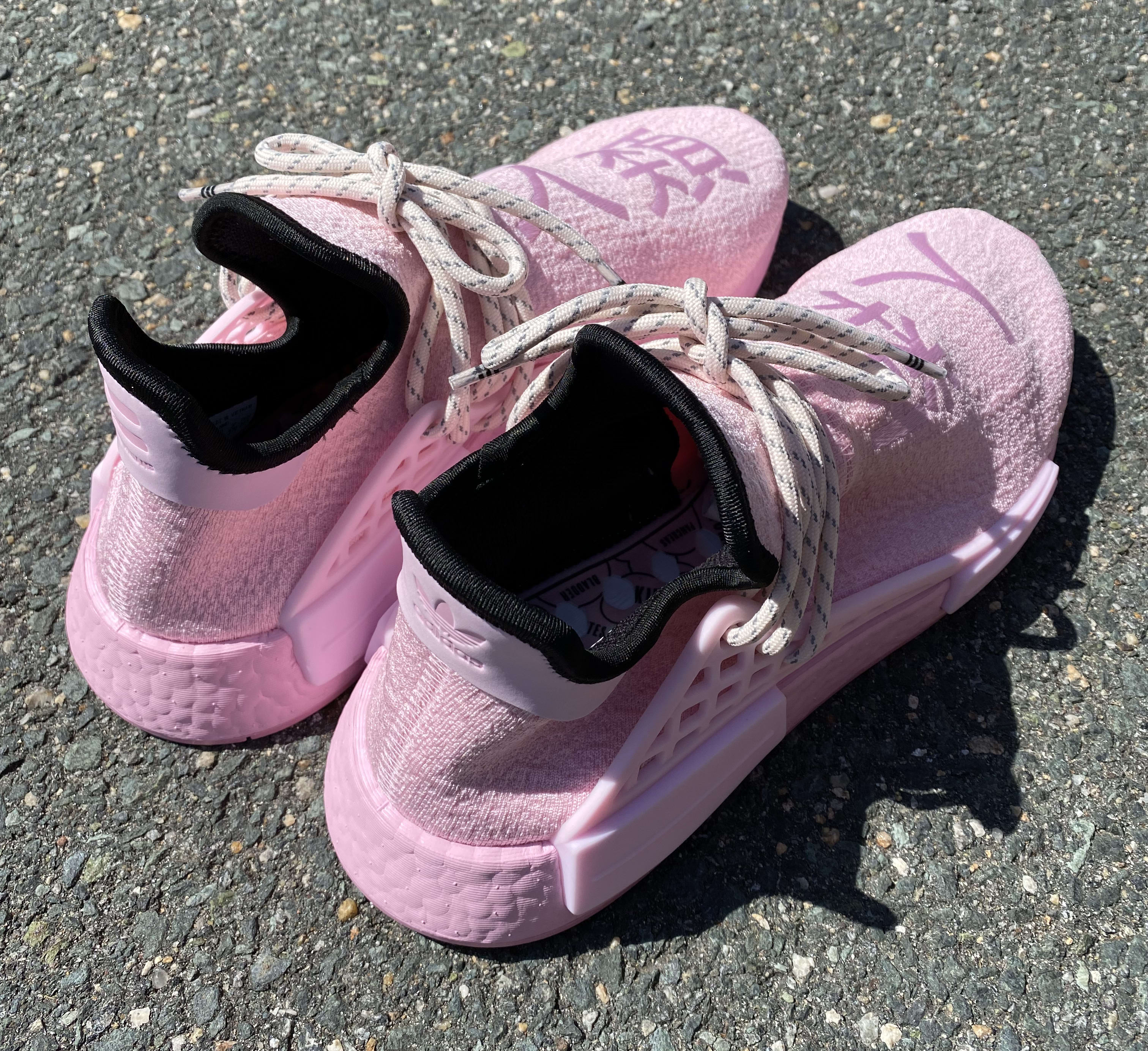Pharrell x Adidas NMD Hu 'Pink' GY0088 Heel