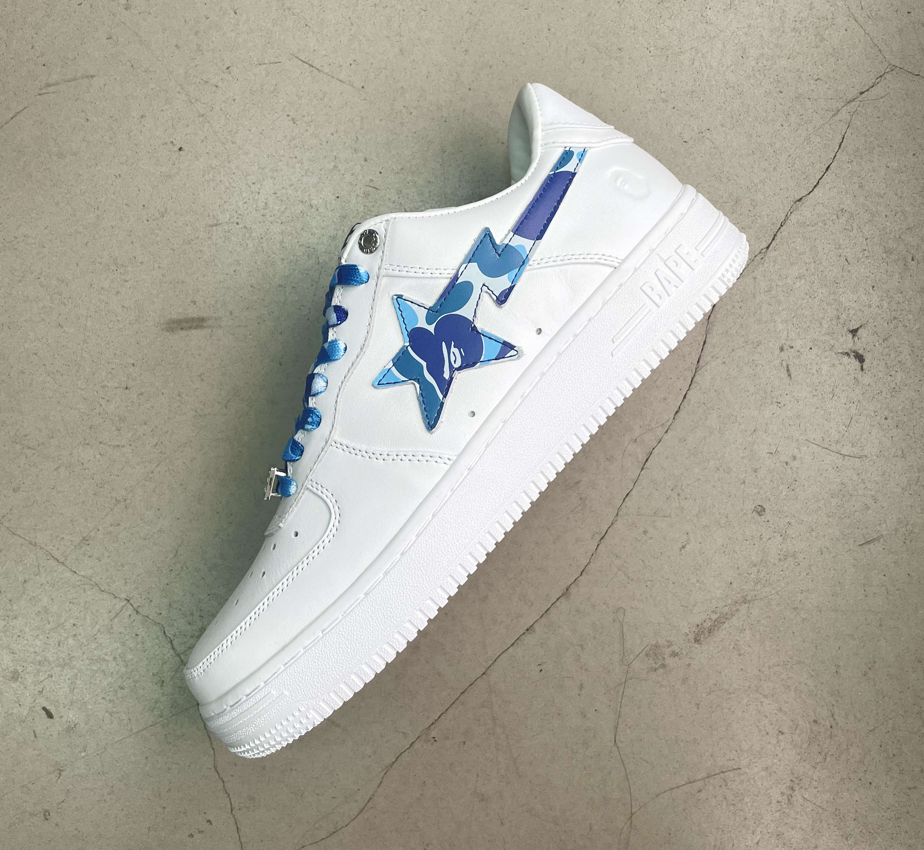 Bape Bape Sta White Blue Camo Lateral