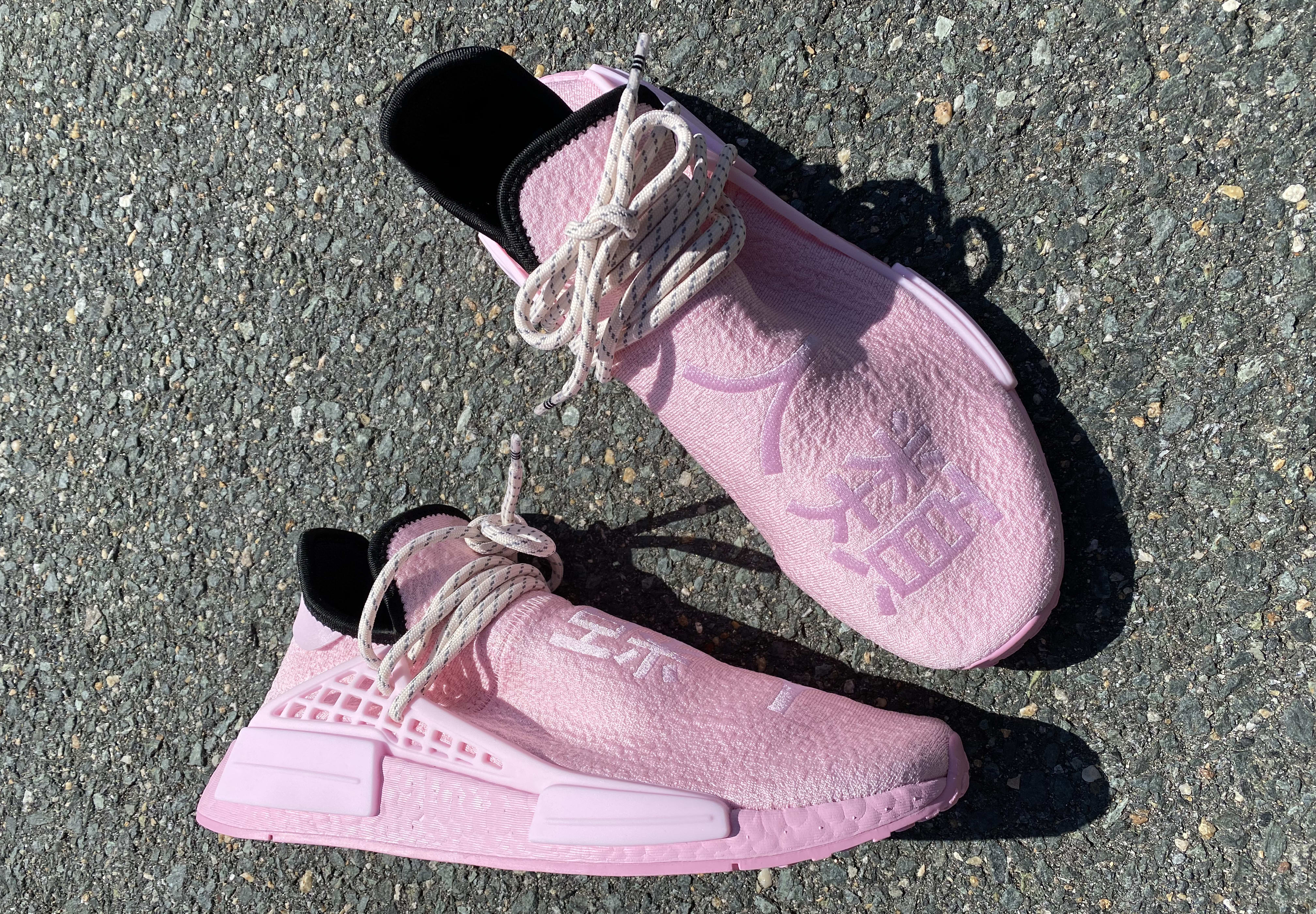 human race shoes pink