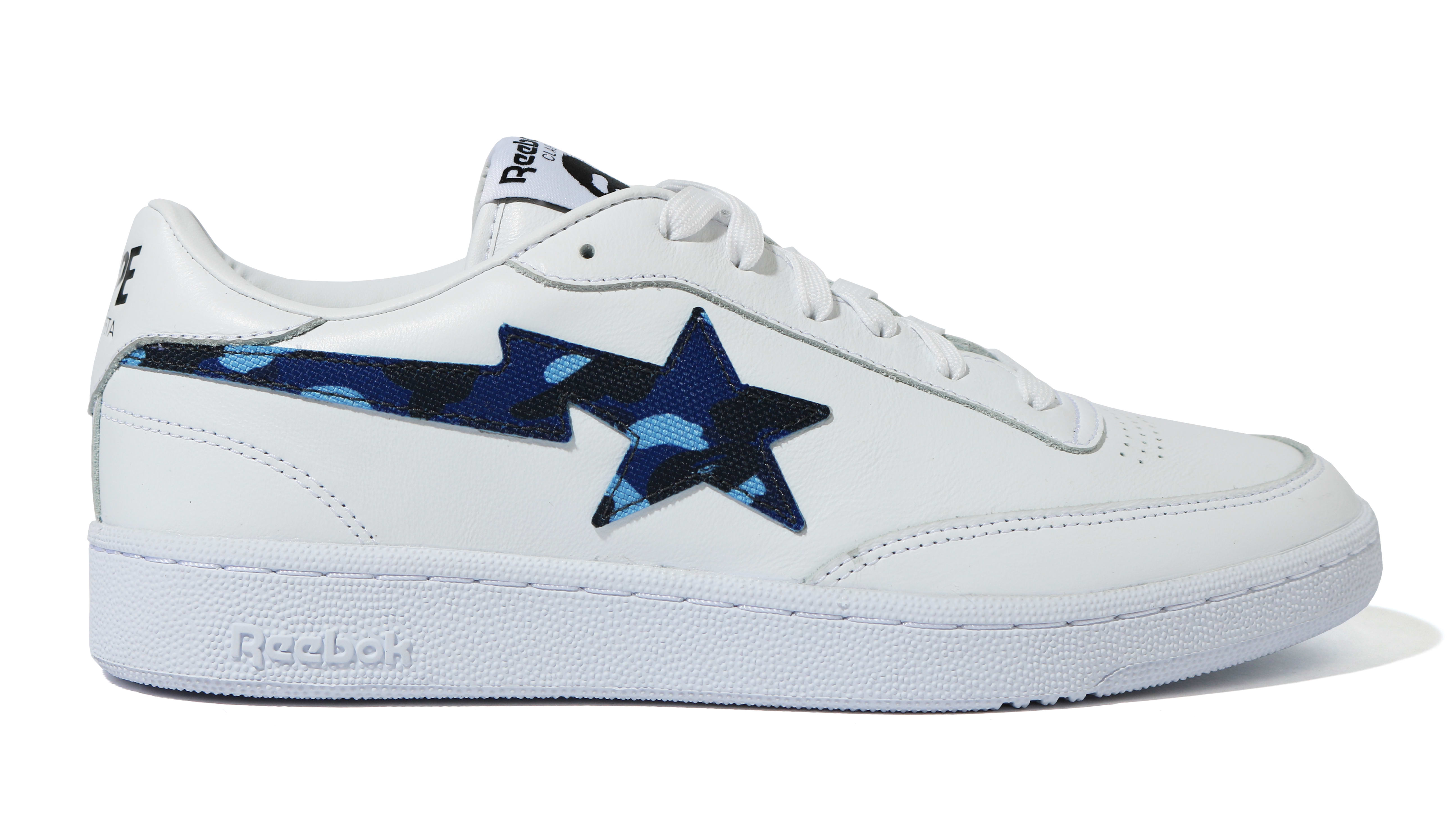 Bape x Reebok Club C 'Bapesta' Release