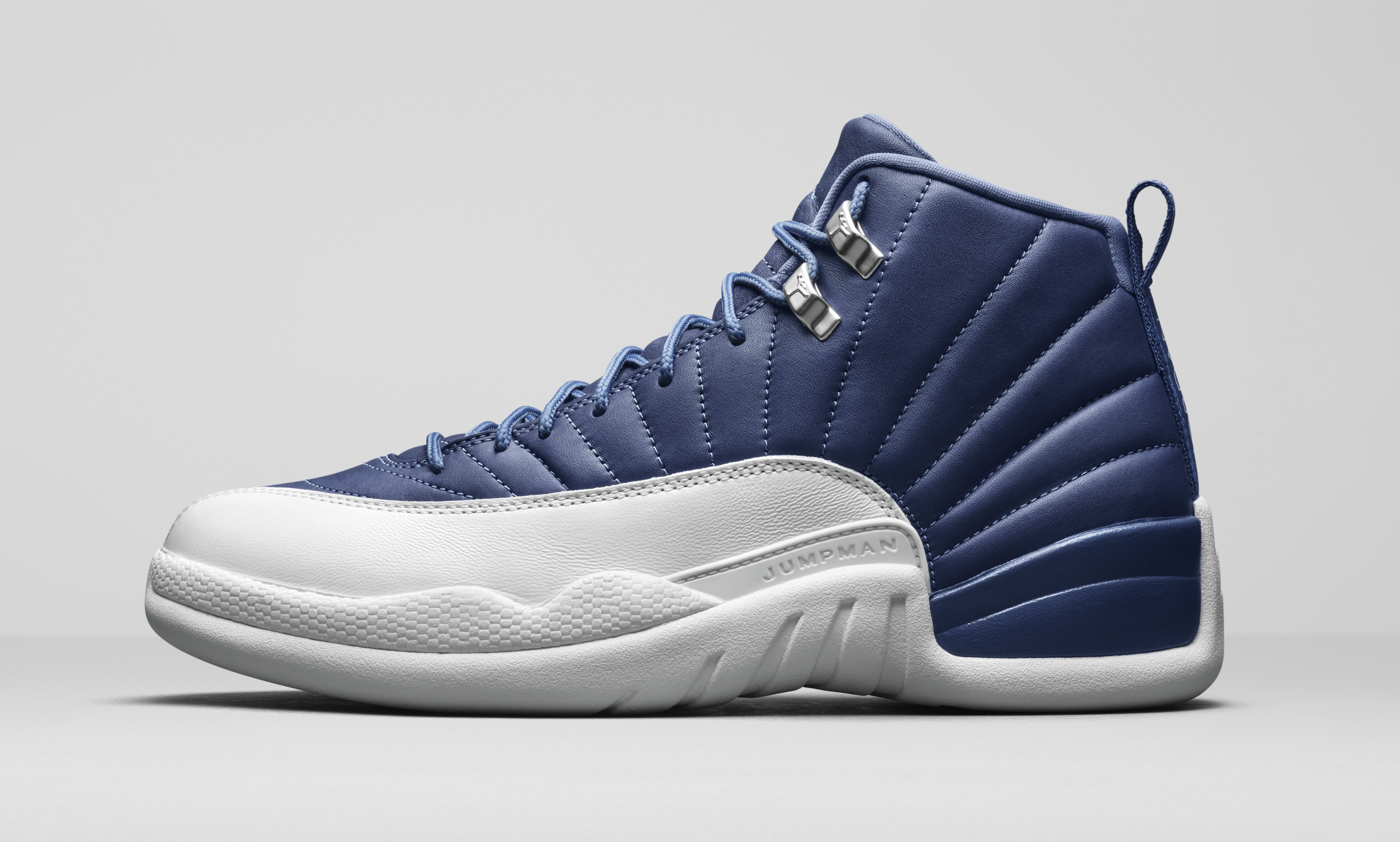 Air Jordan 12 Retro 'Stone Blue' 130690-404 Lateral