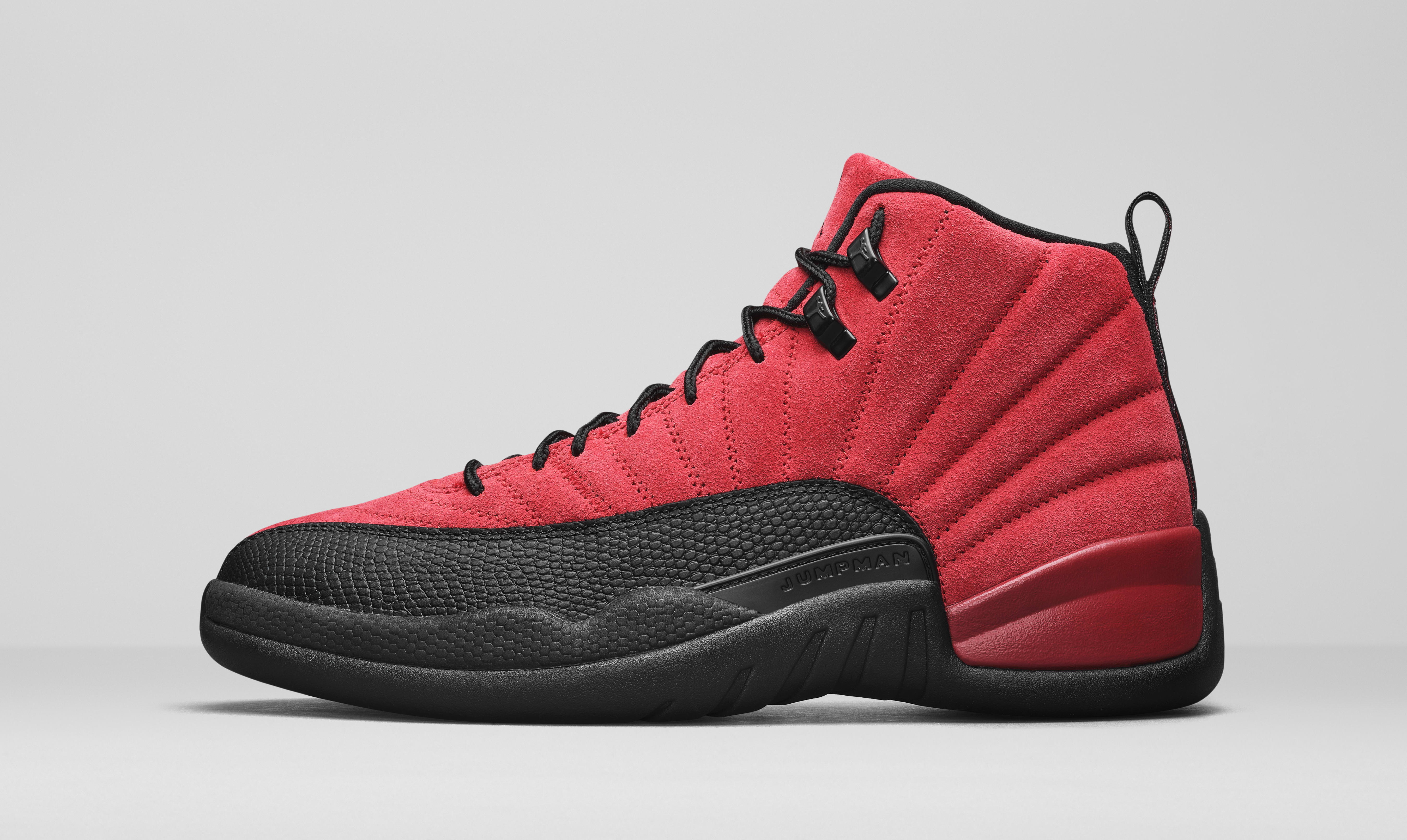 air jordan 12 red and black