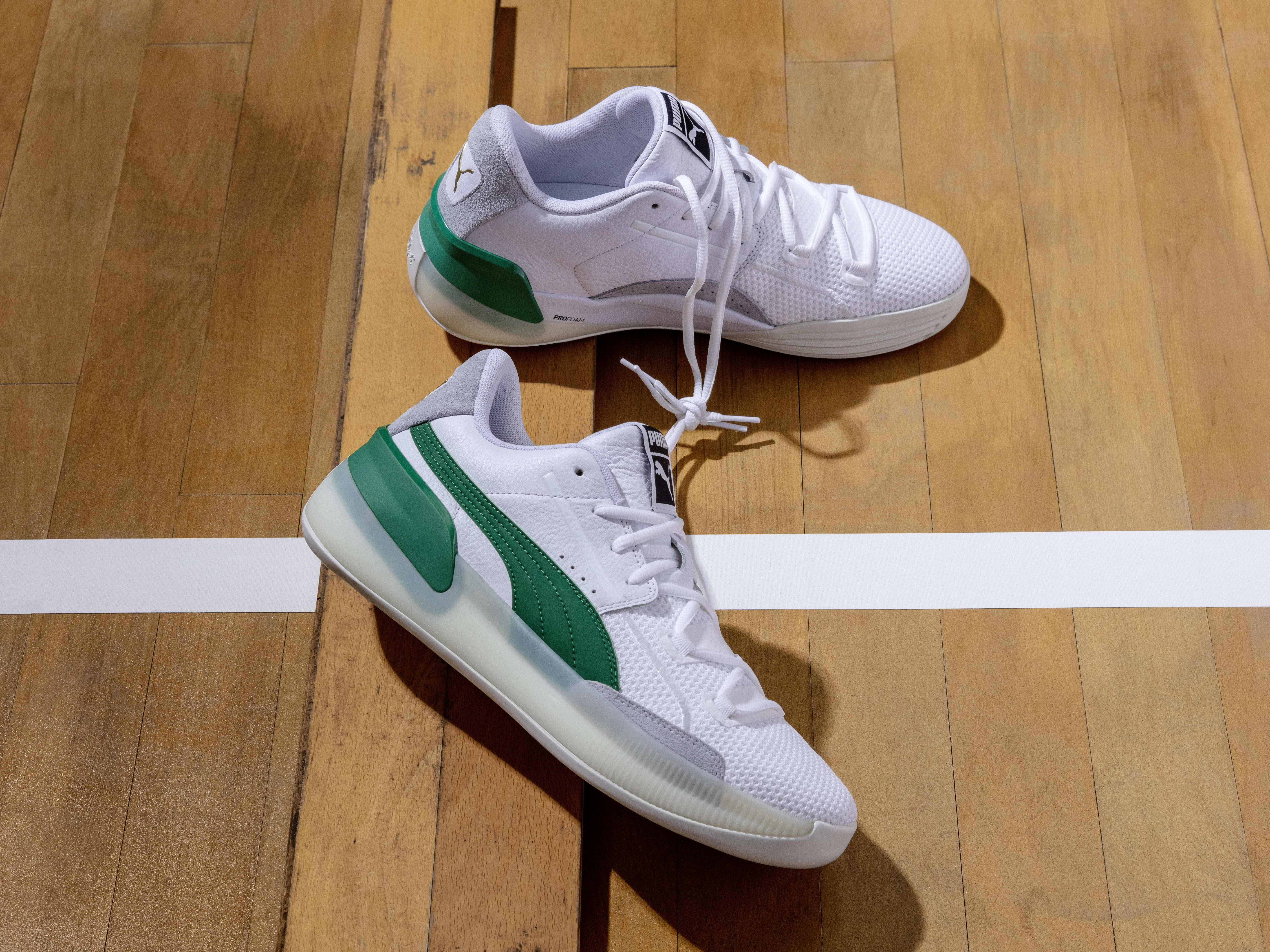 puma white and green