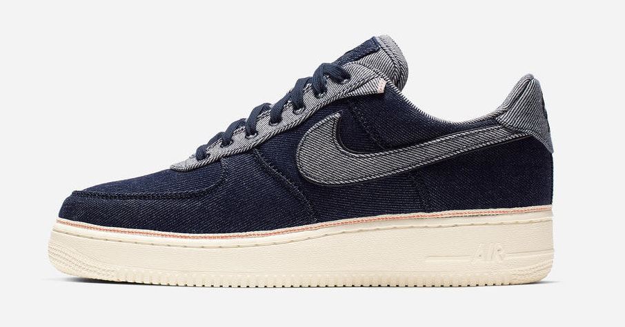 nike air force 1 low 3x1 denim raw indigo