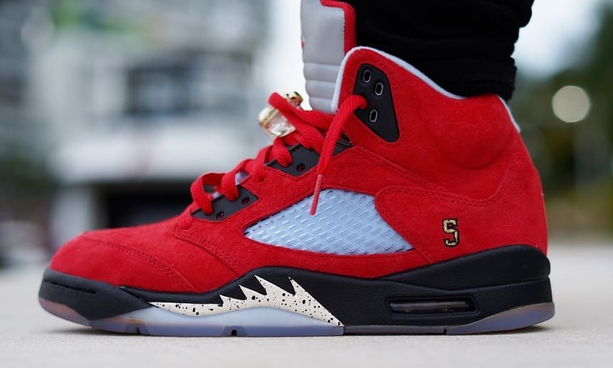 air jordan 5 trophy room red