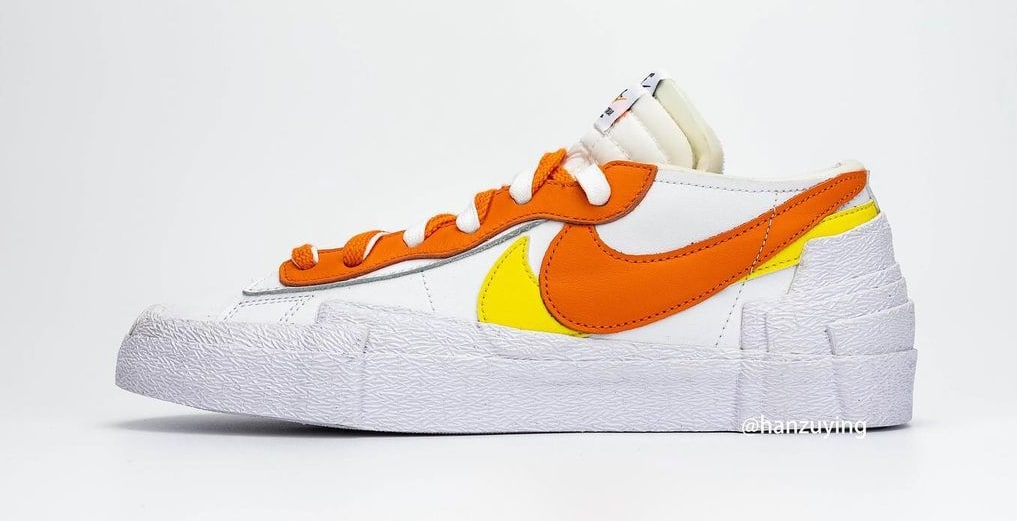 Sacai x Nike Blazer Low 'Magma Orange' DD1877-100 Lateral