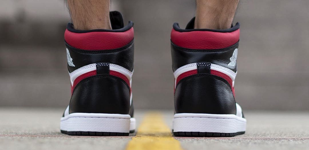 air jordan 1 retro high og black white gym red sail
