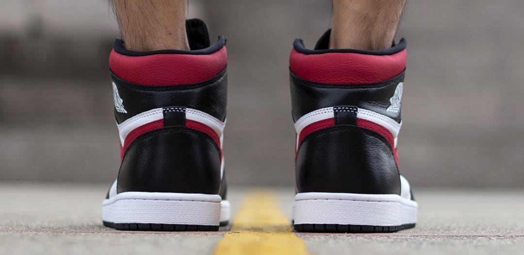 jordan 1 black white sail gym red