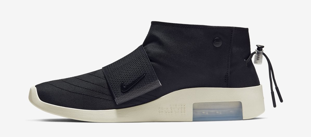 Nike Air Fear of God Moccasin 'Black/Black-Fossil' (Lateral)