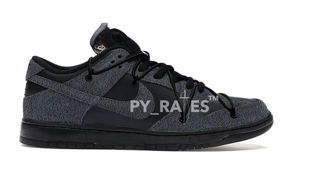 Off-White x Nike Dunk Low Black/Black Mock-up