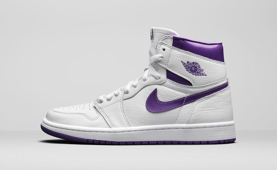 Air Jordan 1 Retro High OG Women's 'Purple Metallic' Lateral